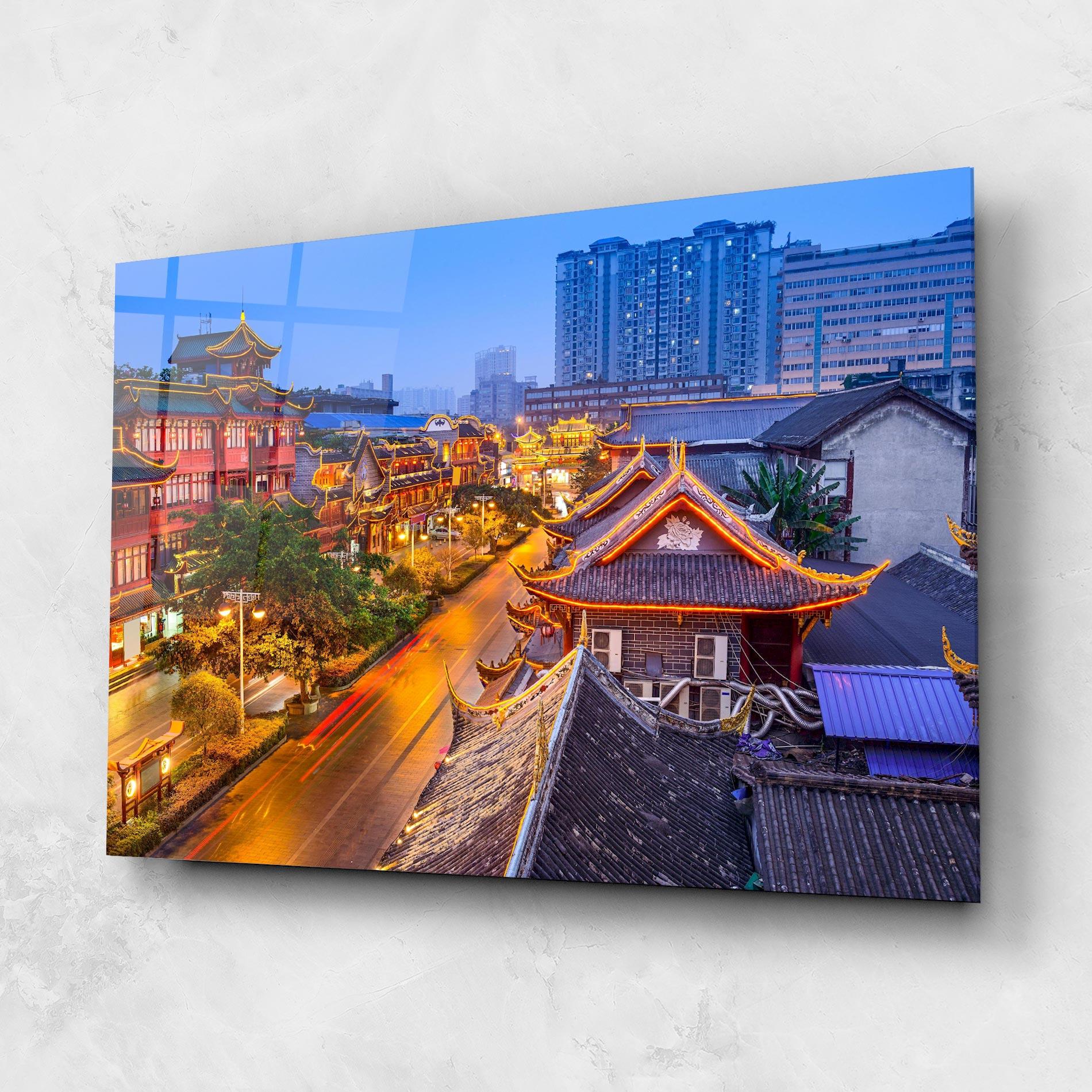 Tablou Sticla Chengdu China mockup 1