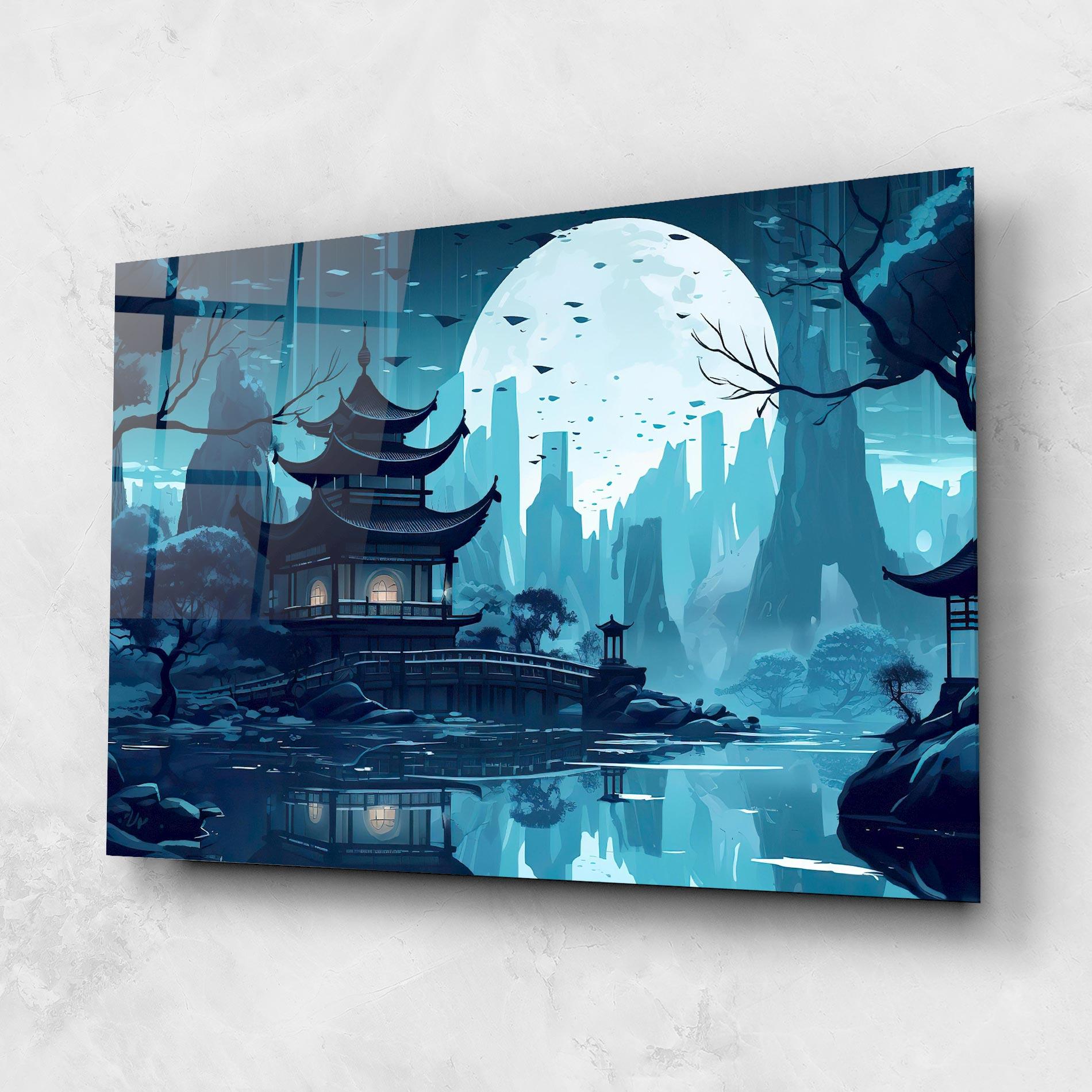 Tablou Sticla Chinese Cartoon mockup 1