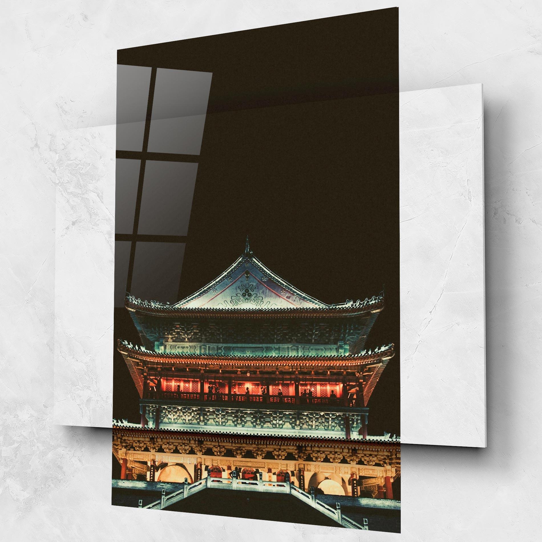 Tablou Sticla Temple Of Xi An mockup 1