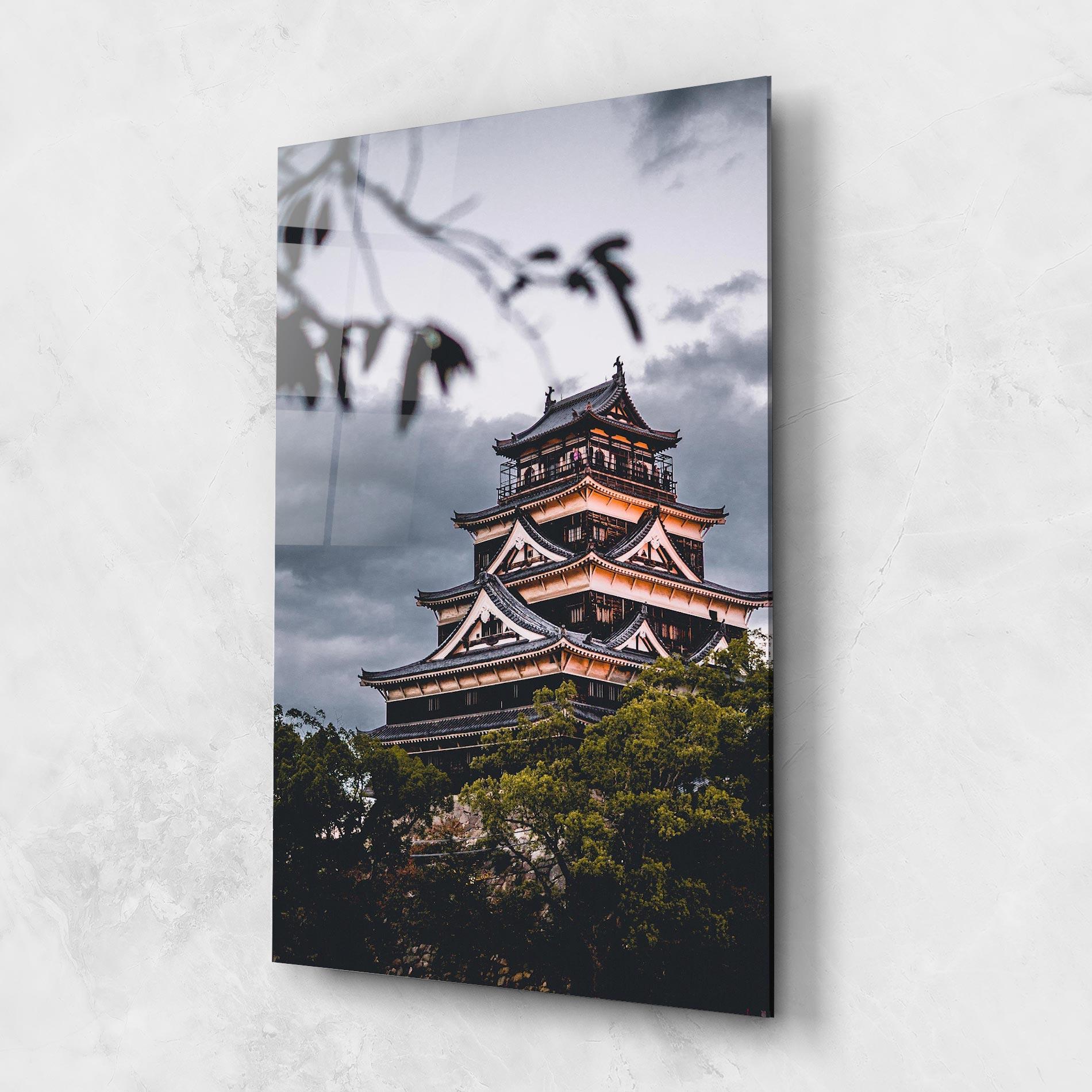 Tablou Sticla Hiroshima Castle mockup 1