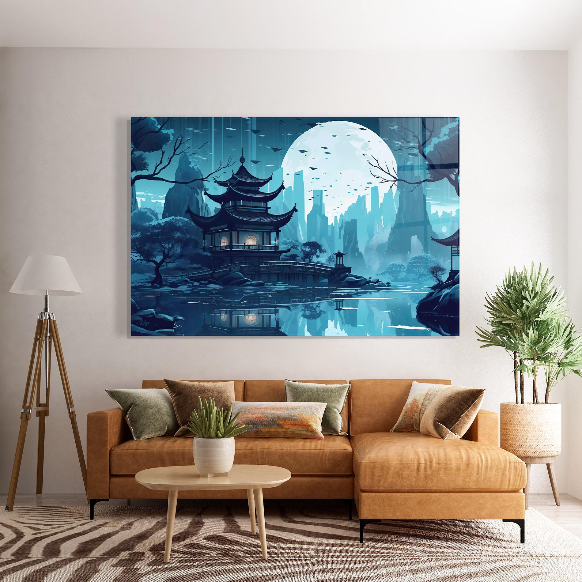 Tablou Sticla Chinese Cartoon mockup 7