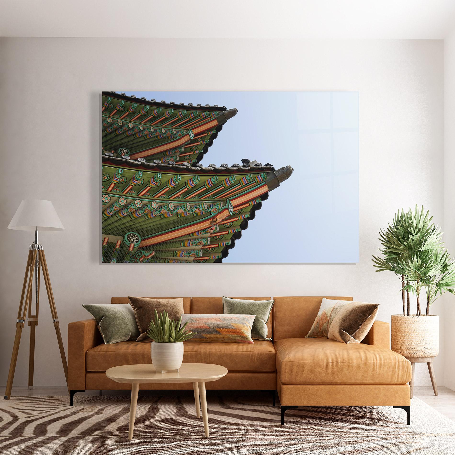 Tablou Sticla Gyeongbokgung View mockup 7