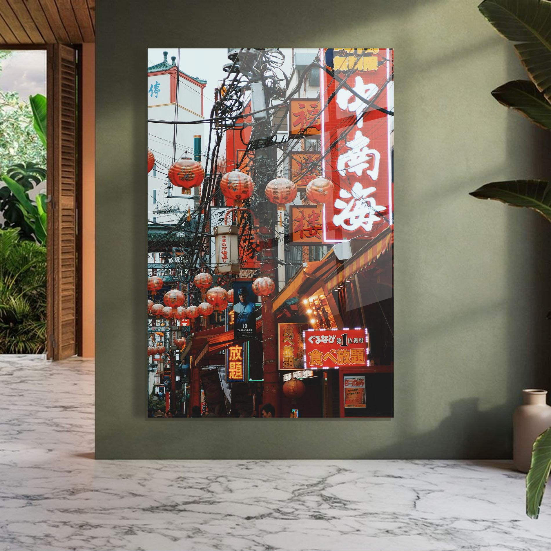 Tablou Sticla Chinatown mockup 7