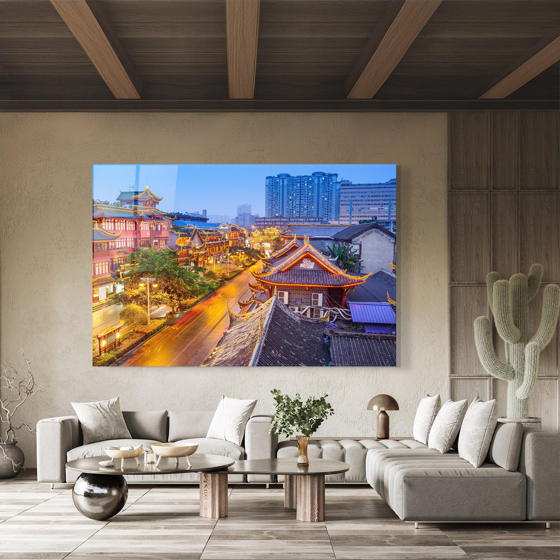 Tablou Sticla Chengdu China mockup 8