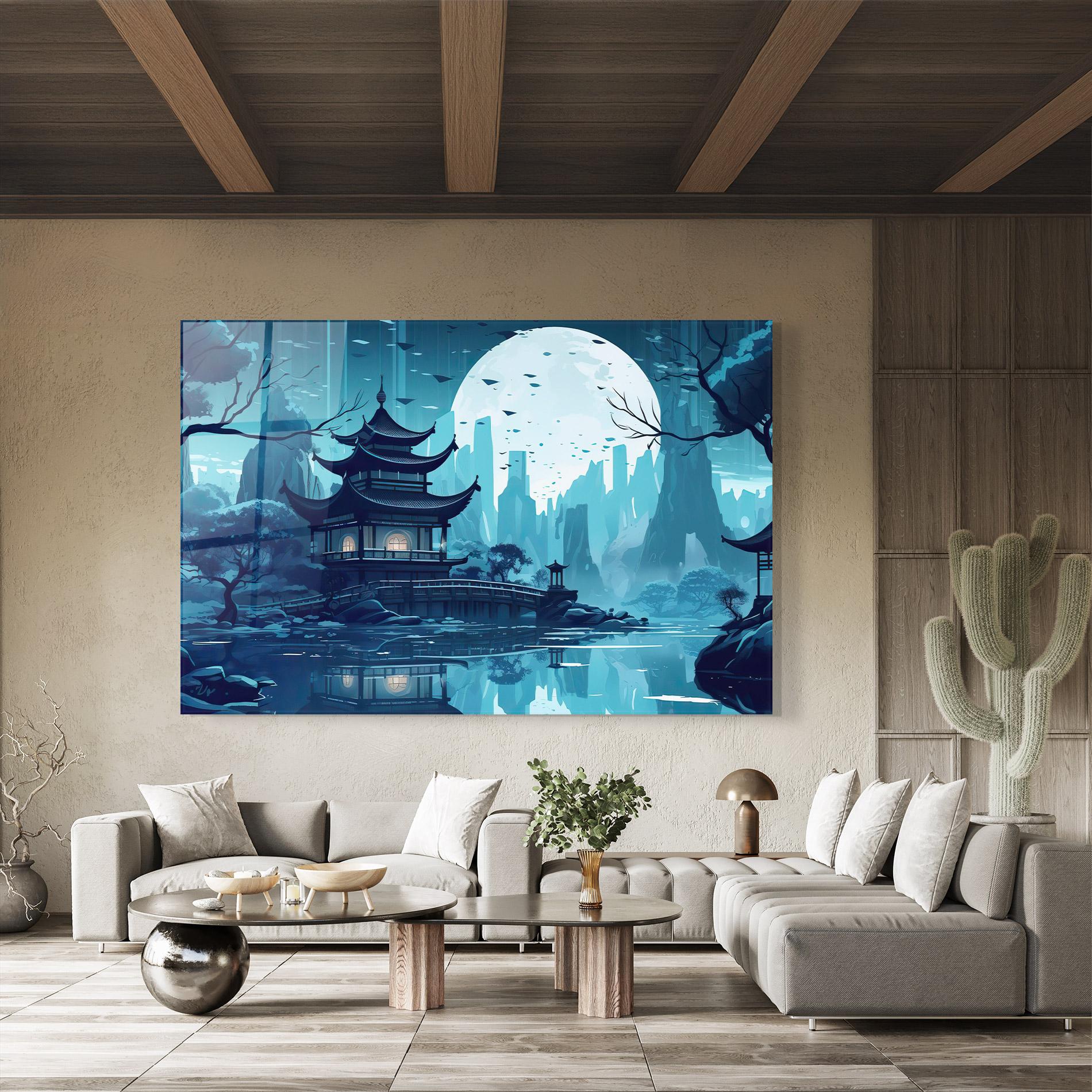 Tablou Sticla Chinese Cartoon mockup 8