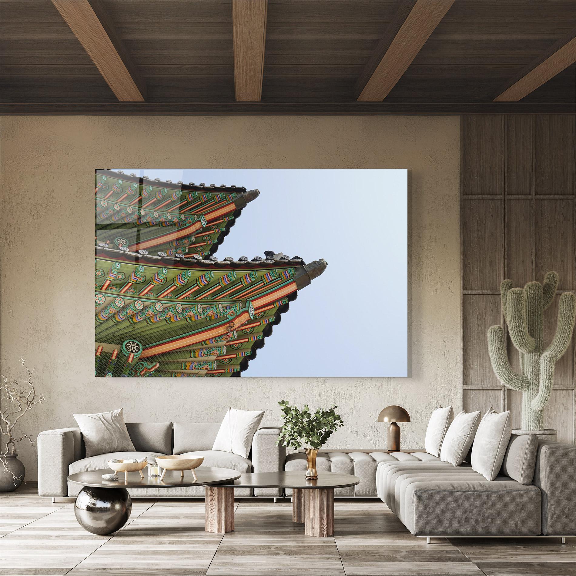 Tablou Sticla Gyeongbokgung View mockup 8