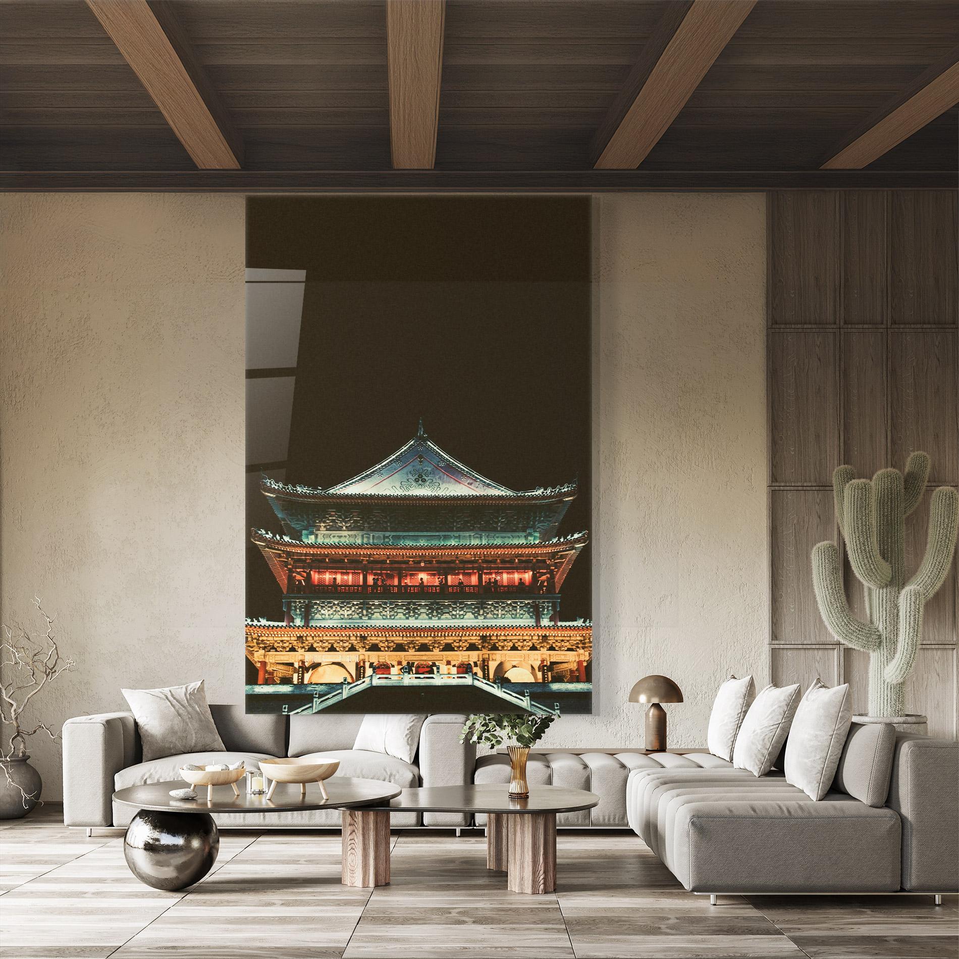 Tablou Sticla Temple Of Xi An mockup 8