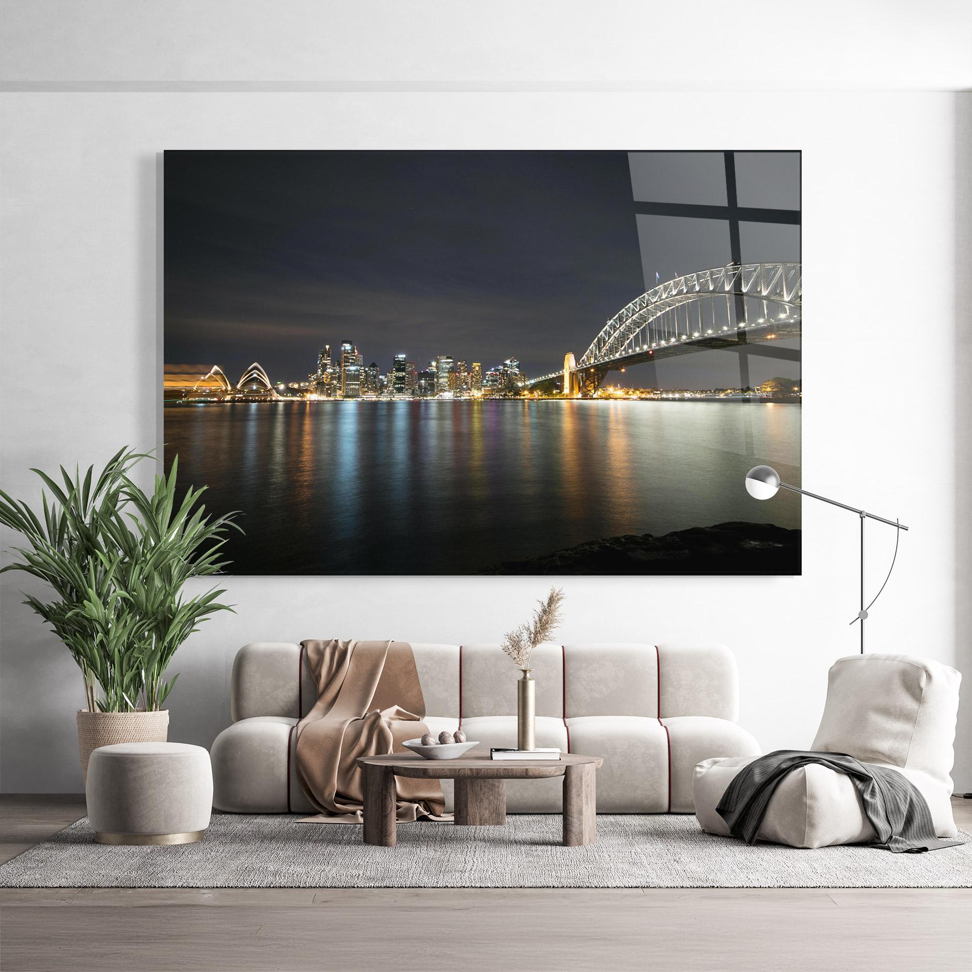 Tablou Sticla Harbour Bridge mockup 9