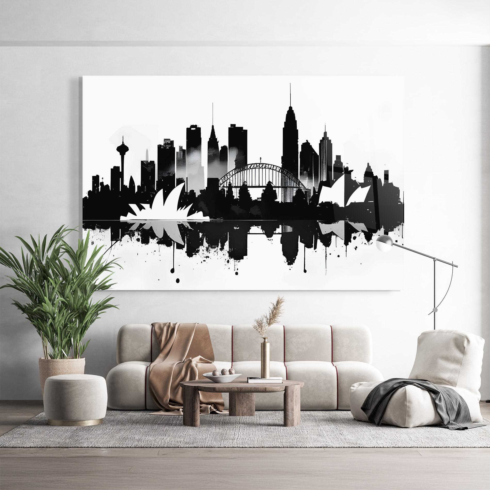 Tablou Sticla Opera House Art mockup 9