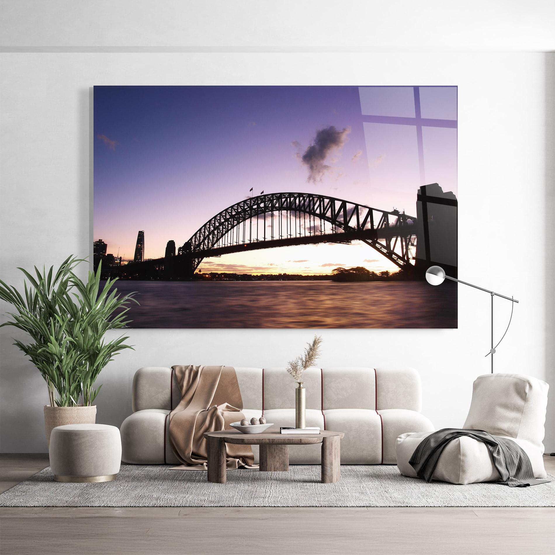 Tablou Sticla Purple Sky Sydney mockup 9