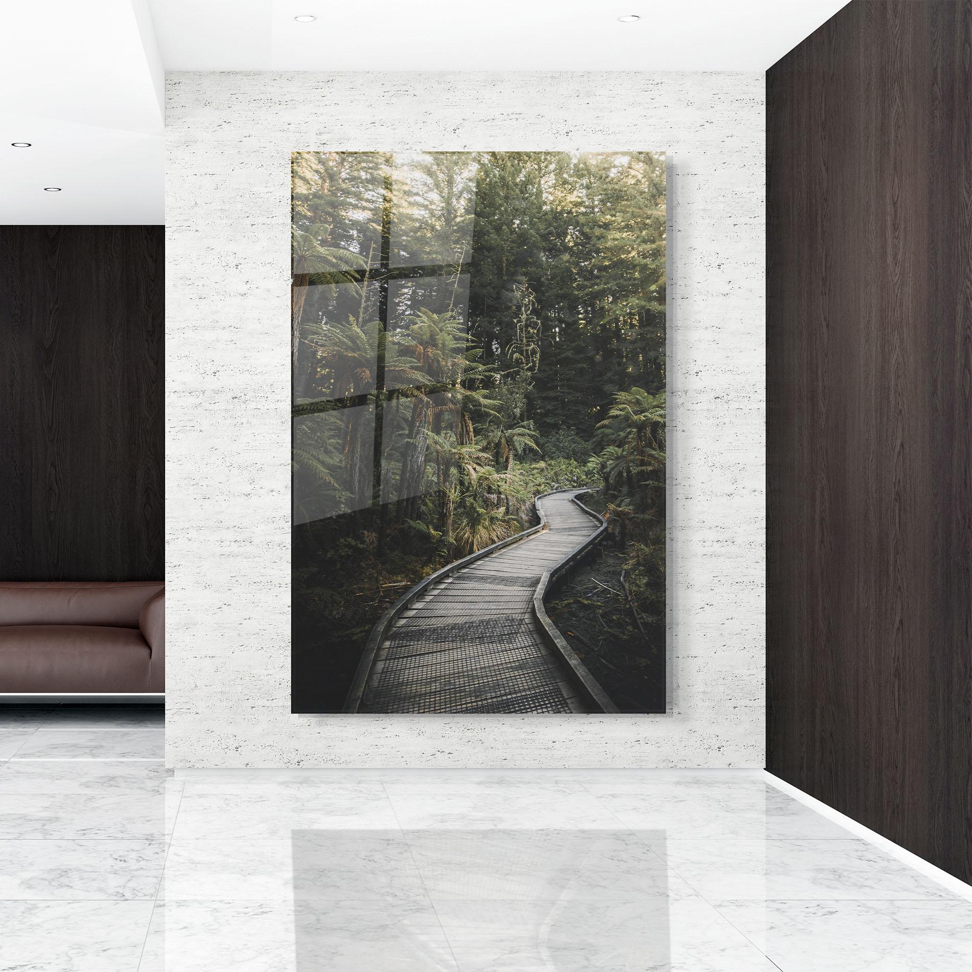 Tablou Sticla Forest Path View mockup 9