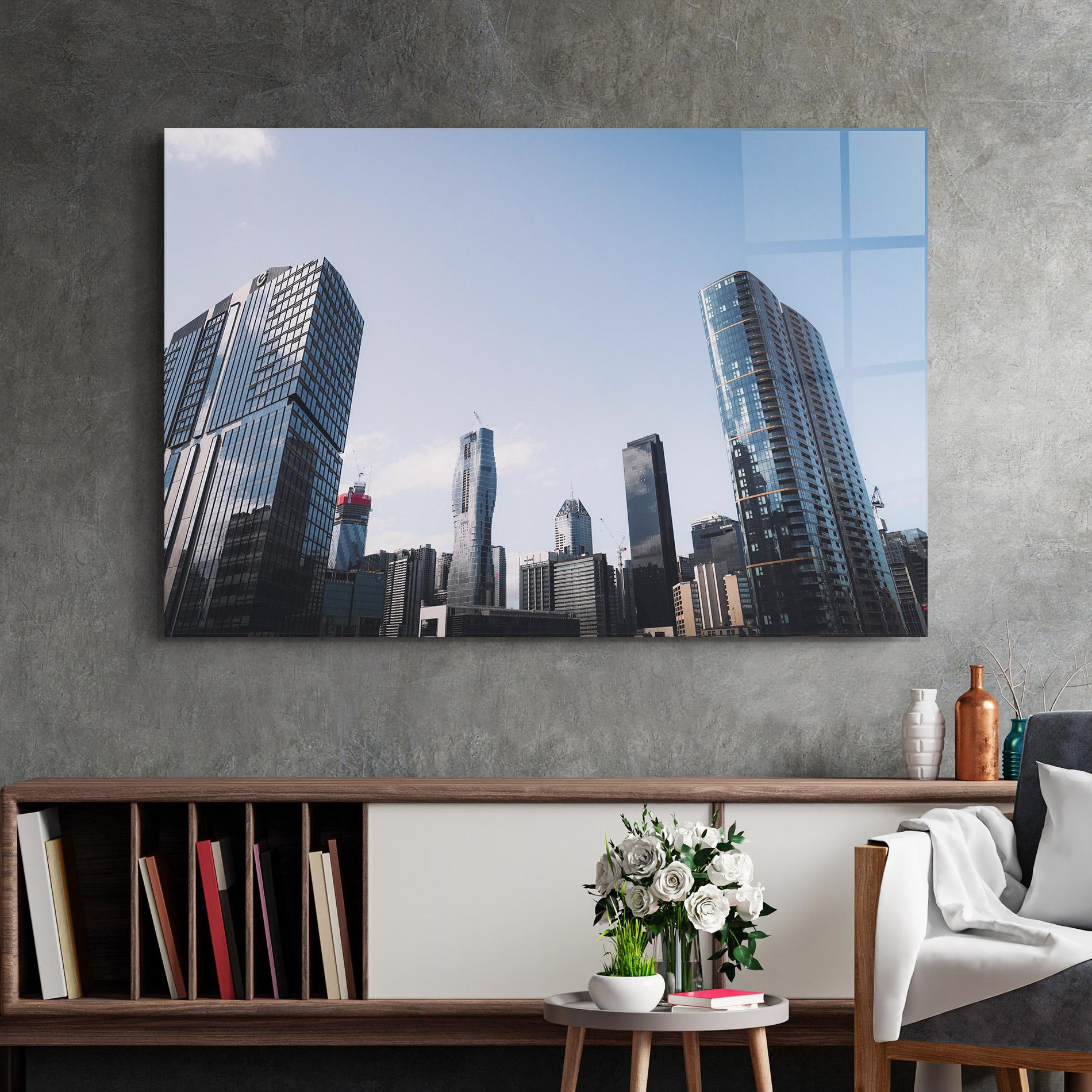 Tablou Sticla Business Building mockup 2