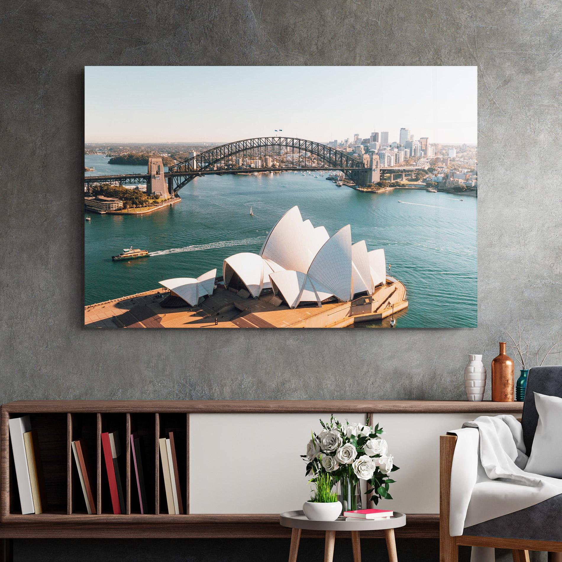Tablou Sticla Sydney View mockup 2