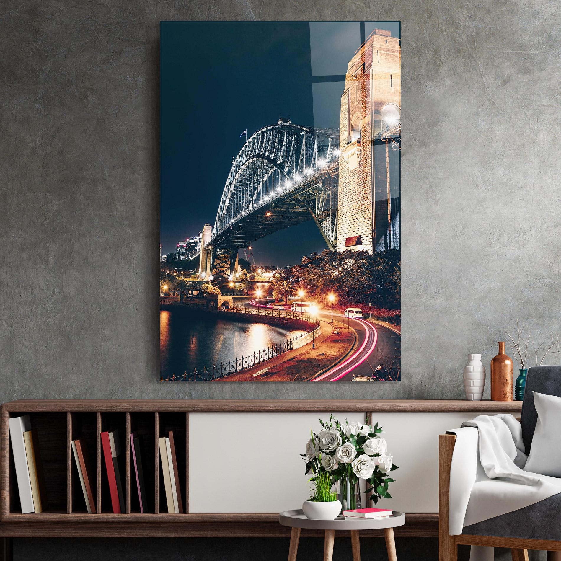 Tablou Sticla Sydney Harbour Bridge mockup 2