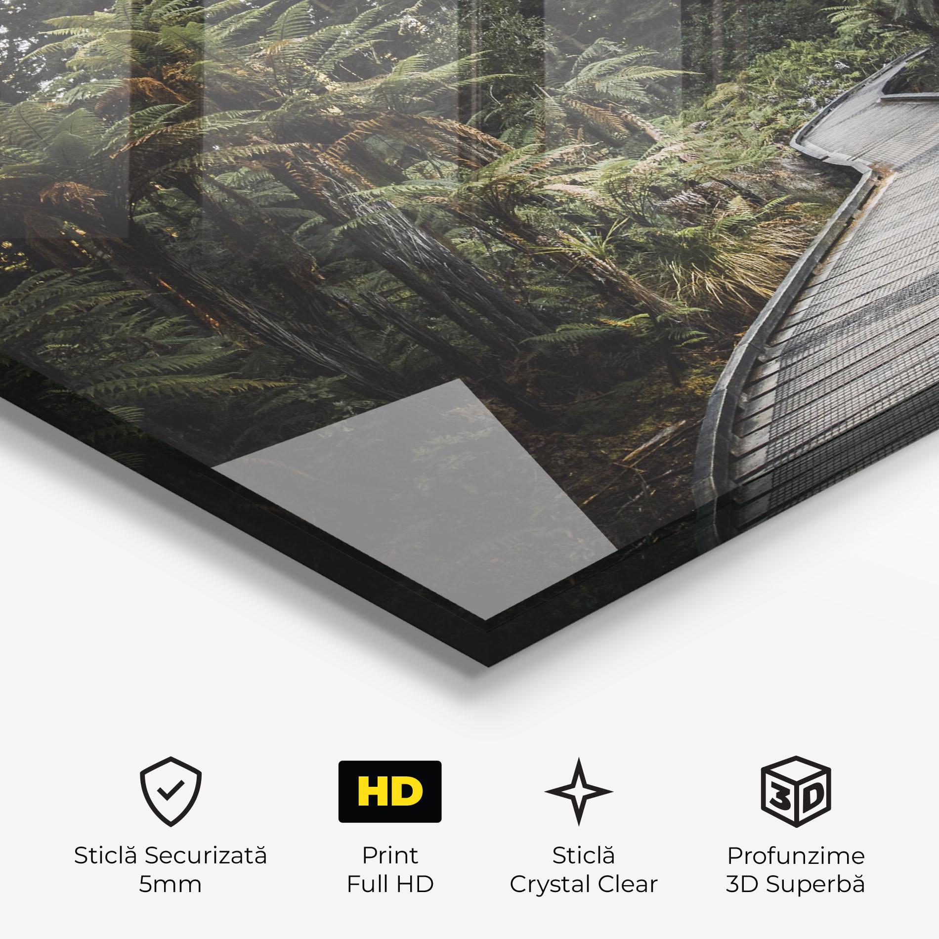 Tablou Sticla Forest Path View mockup 3