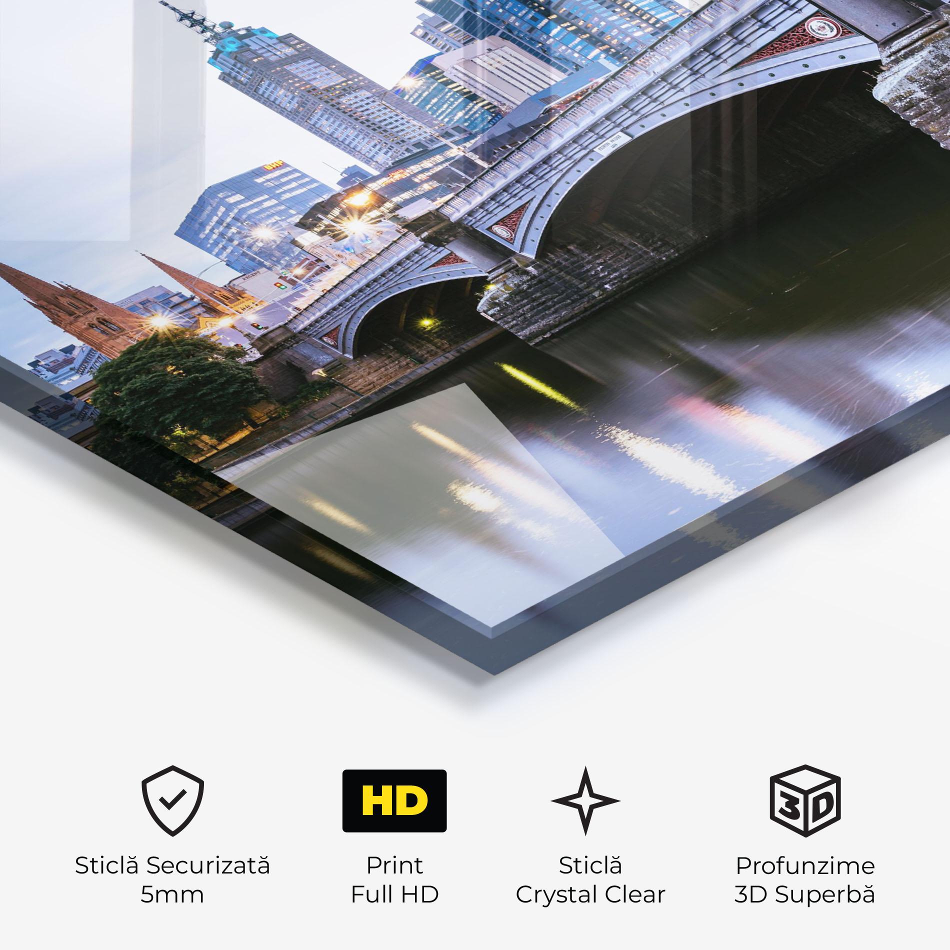 Tablou Sticla Yarra River mockup 3