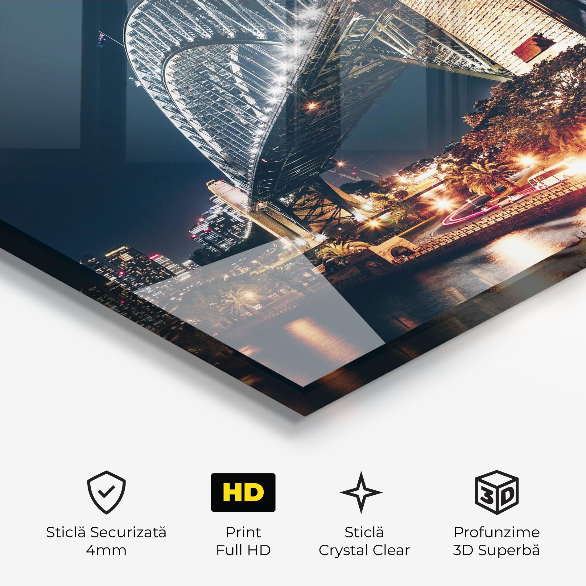 Tablou Sticla Sydney Harbour Bridge mockup 3