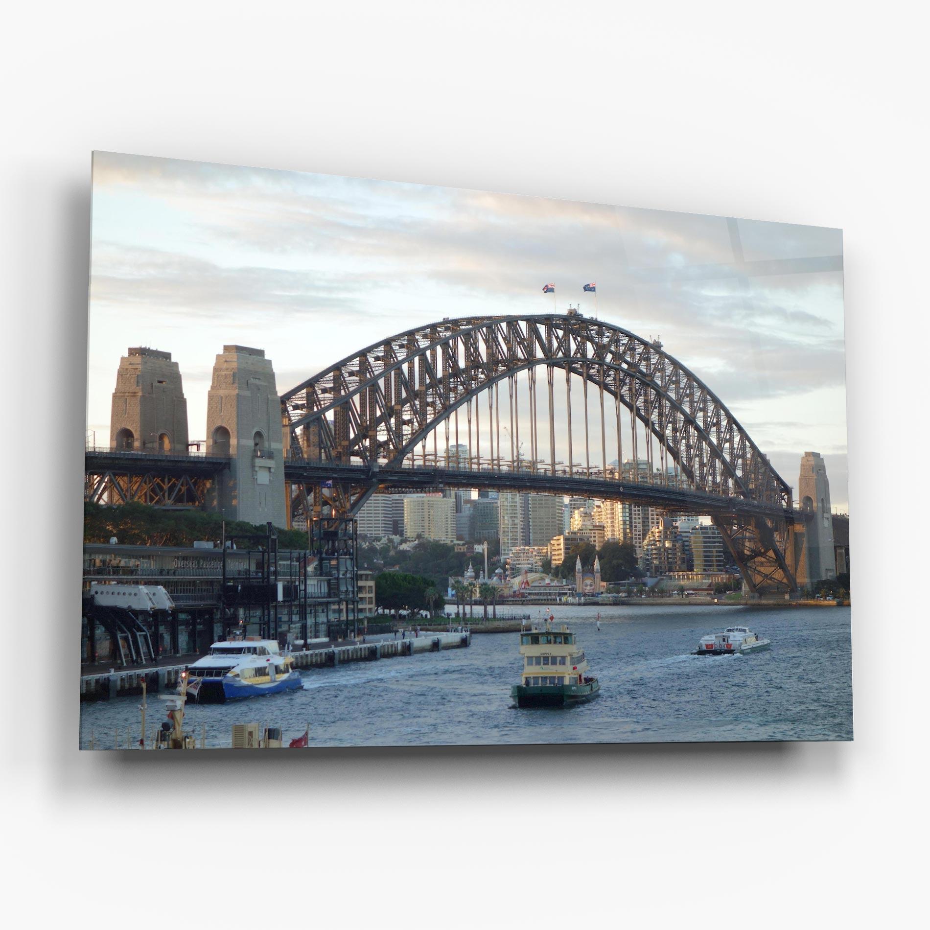 Tablou Sticla Harbour Bridge View mockup 6