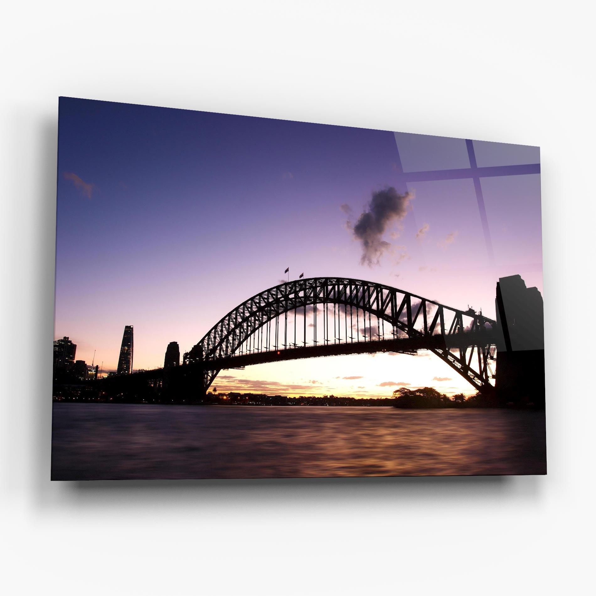 Tablou Sticla Purple Sky Sydney mockup 6