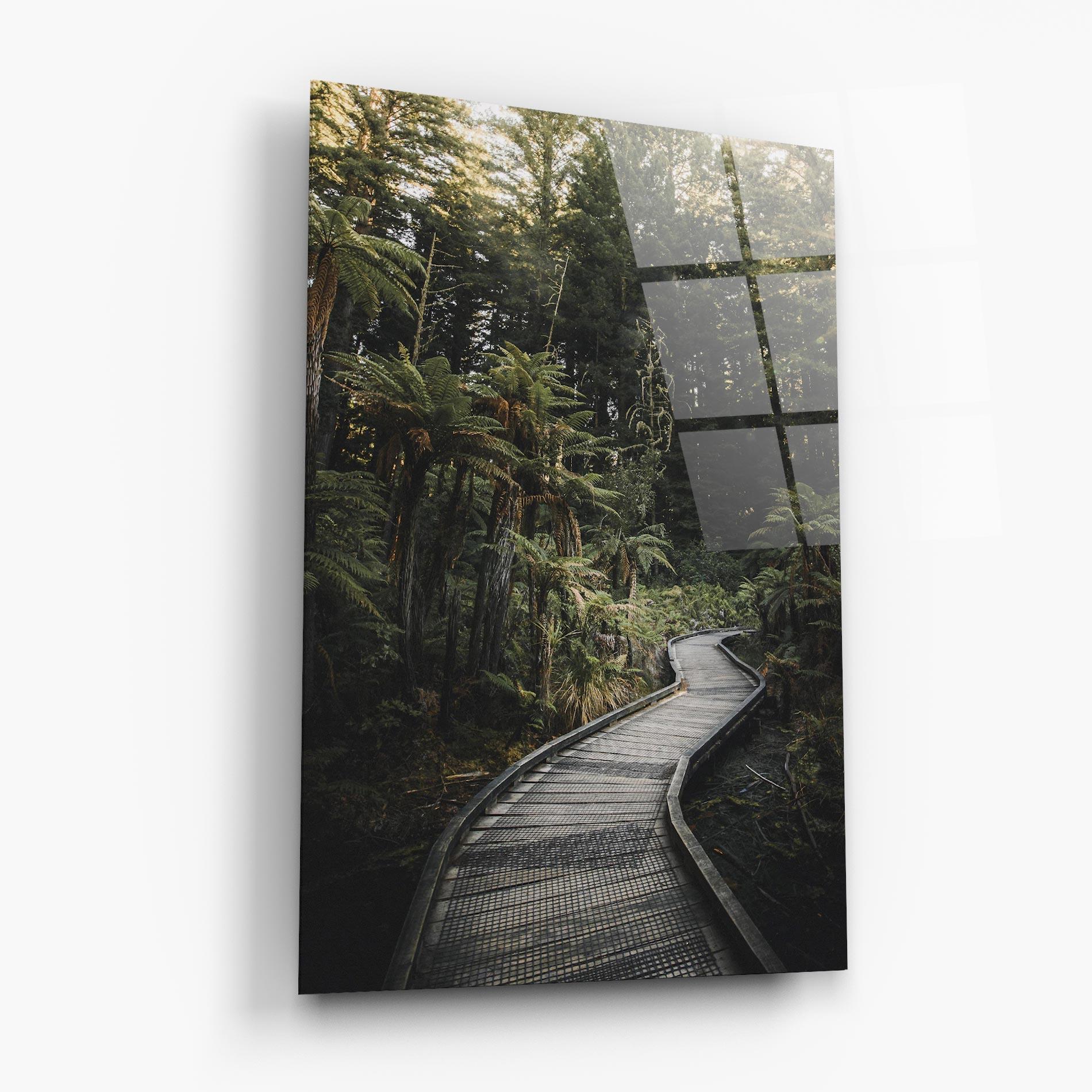 Tablou Sticla Forest Path View mockup 6