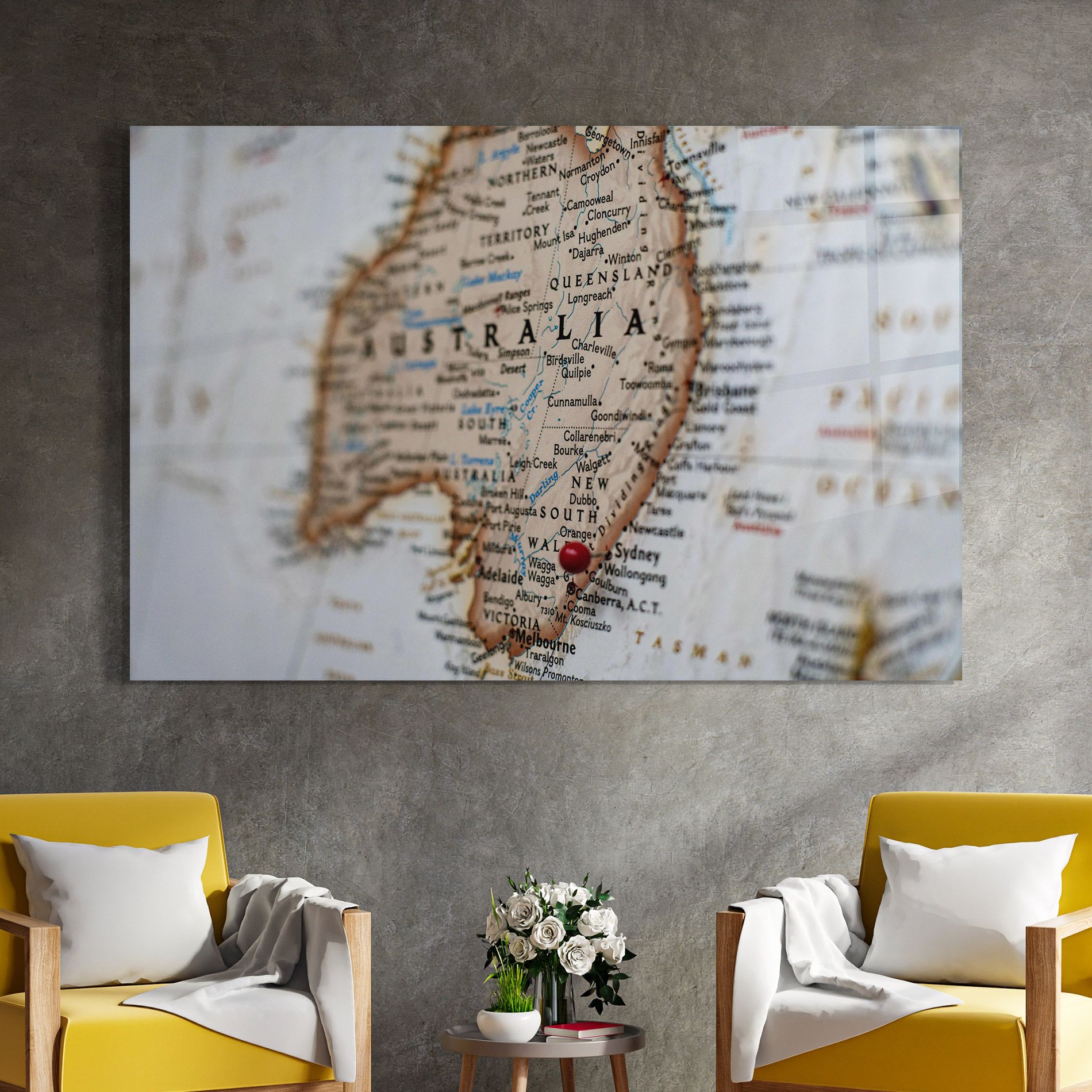 Australia Map mockup 4