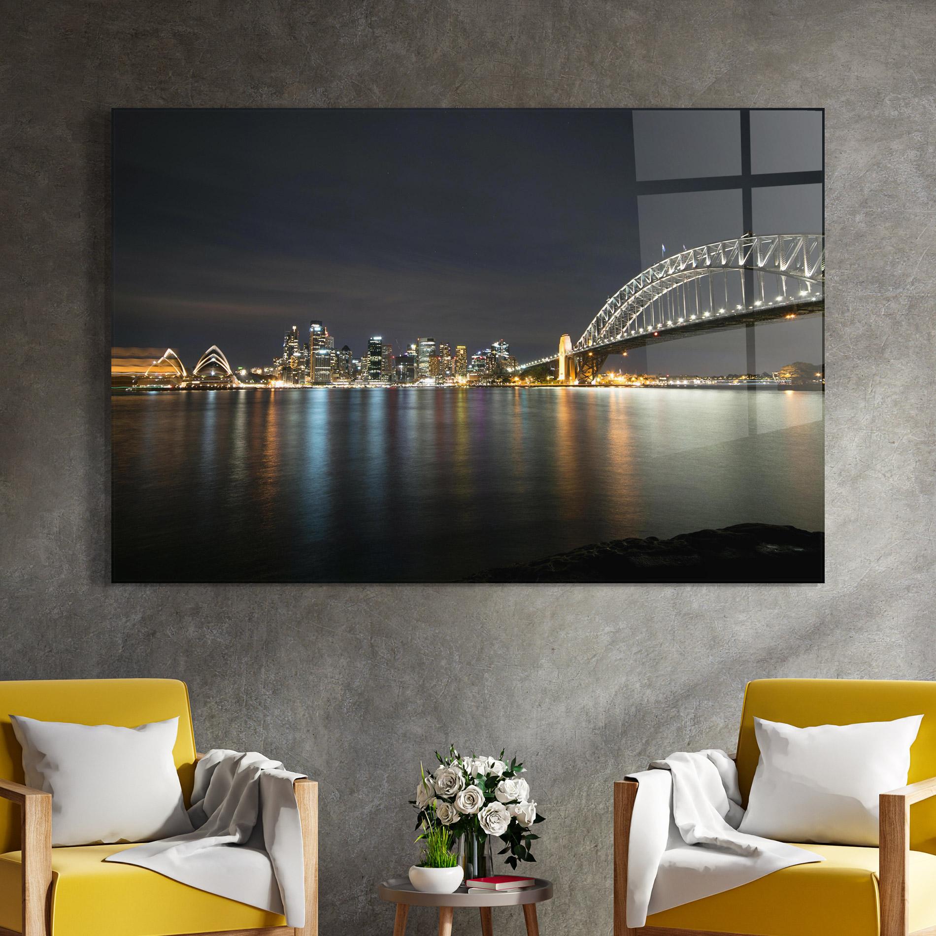 Tablou Sticla Harbour Bridge mockup 4