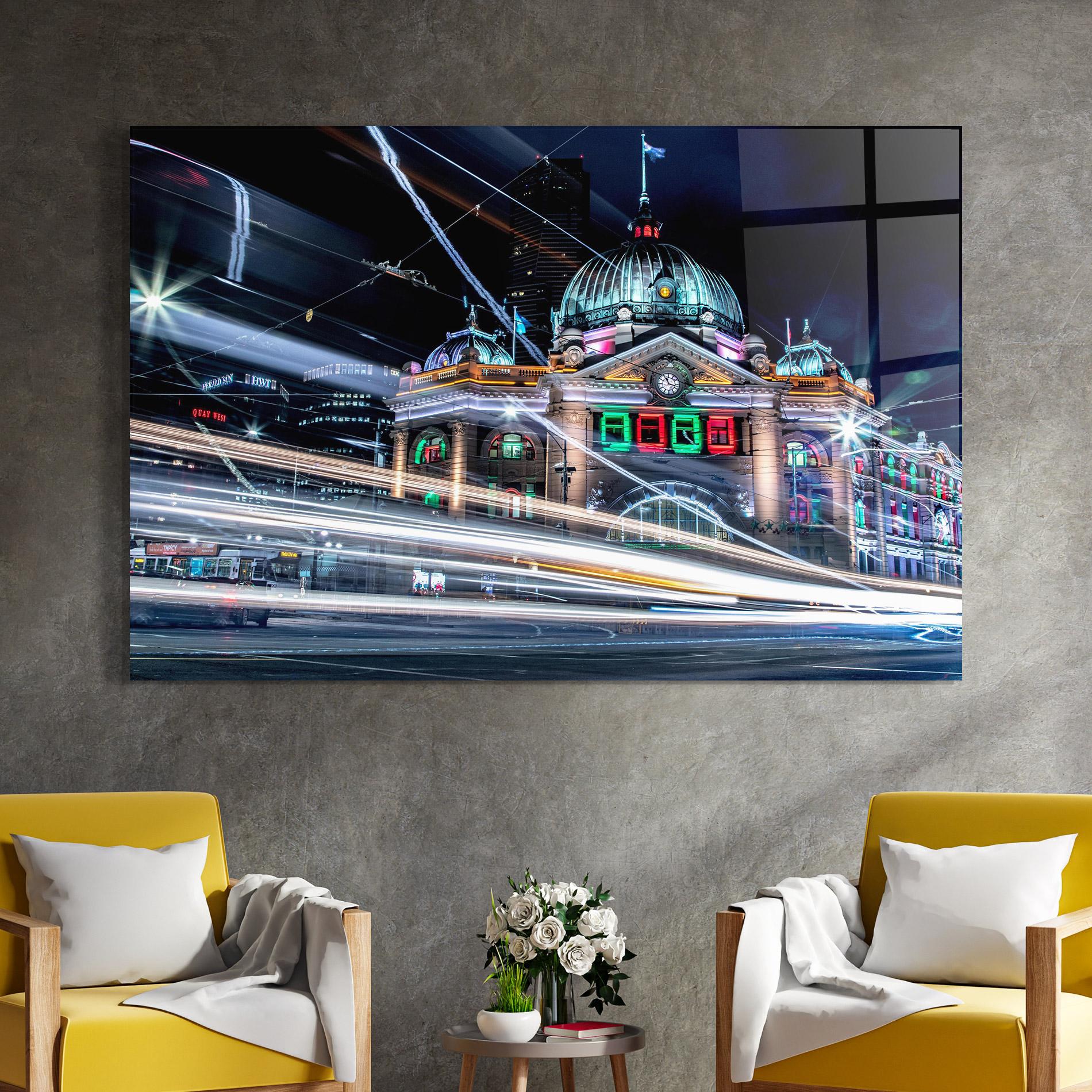 Tablou Sticla Night Move View mockup 4