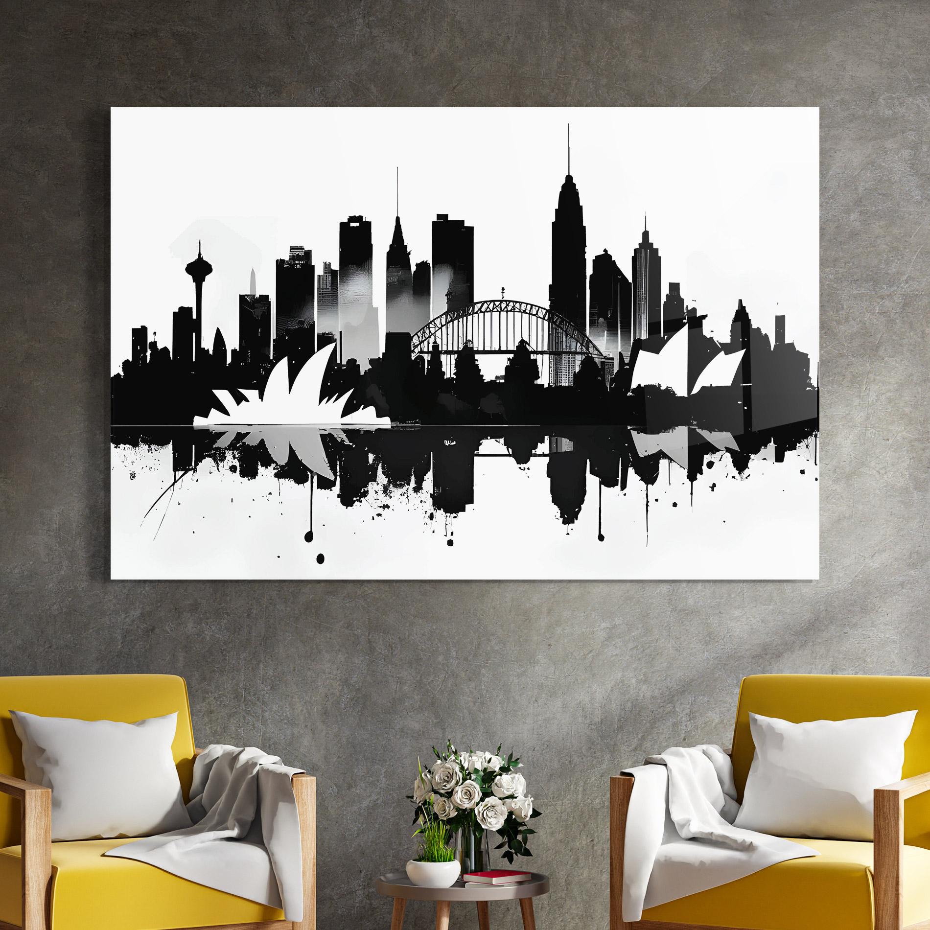 Tablou Sticla Opera House Art mockup 4