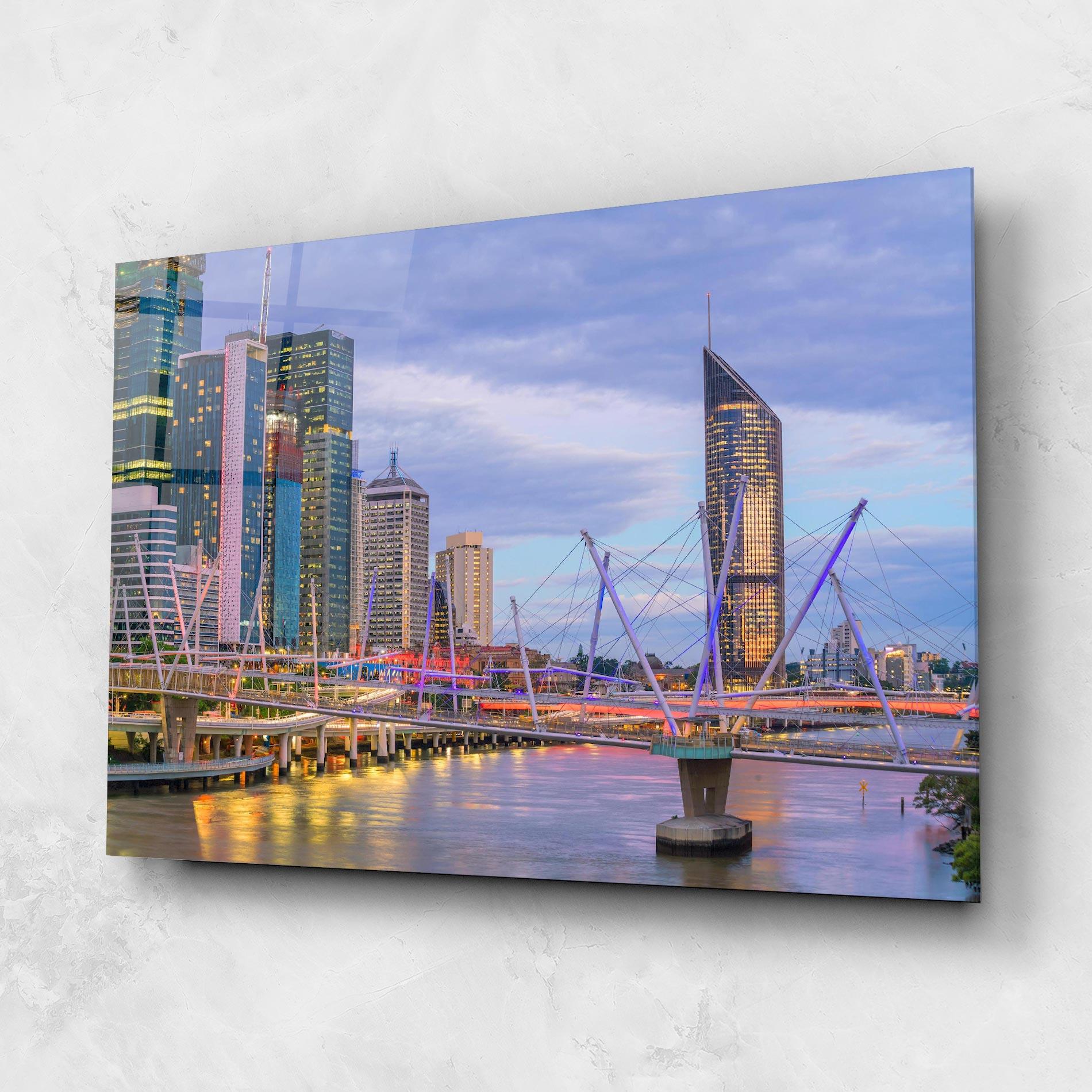 Tablou Sticla Brisbane River Australia mockup 1
