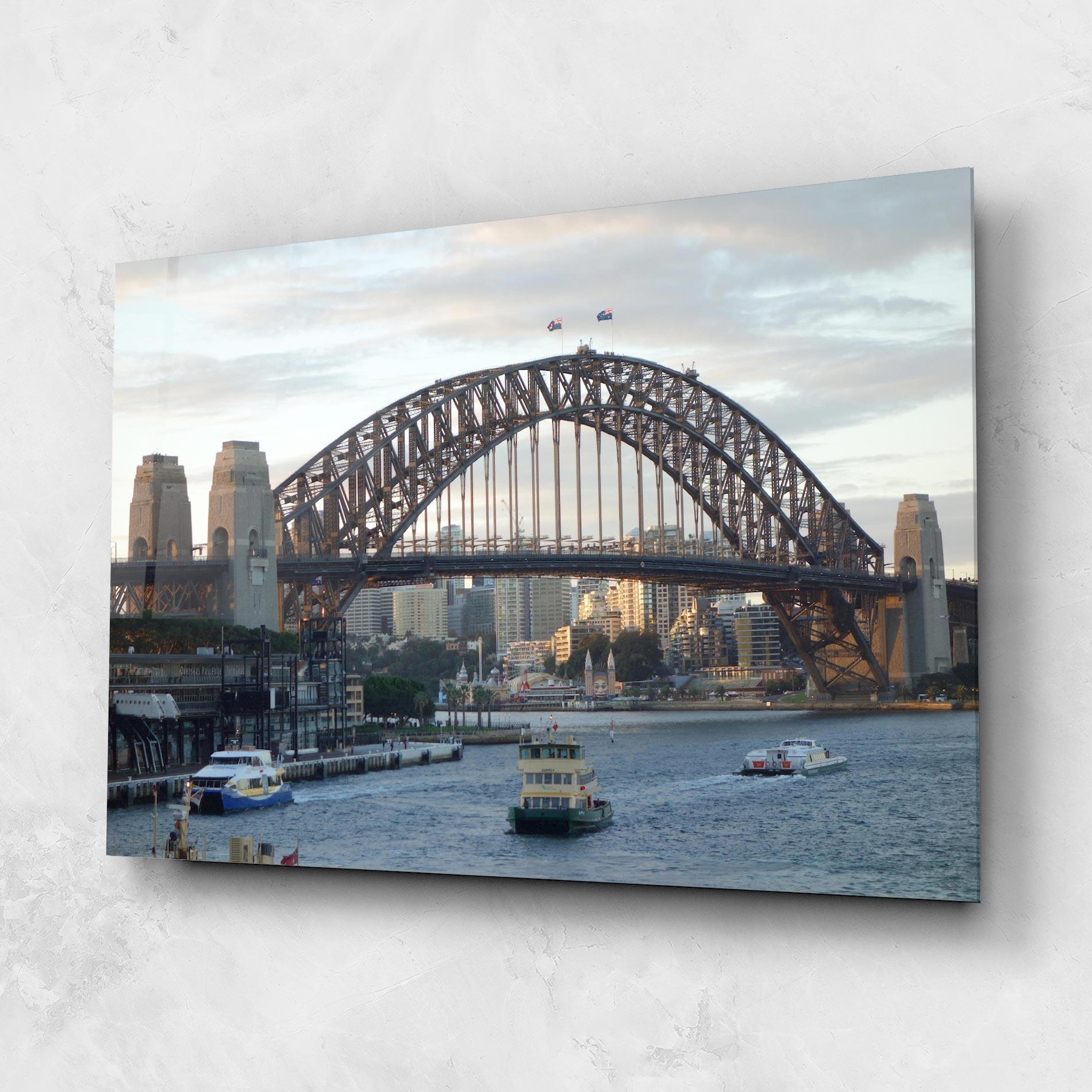 Tablou Sticla Harbour Bridge View mockup 1