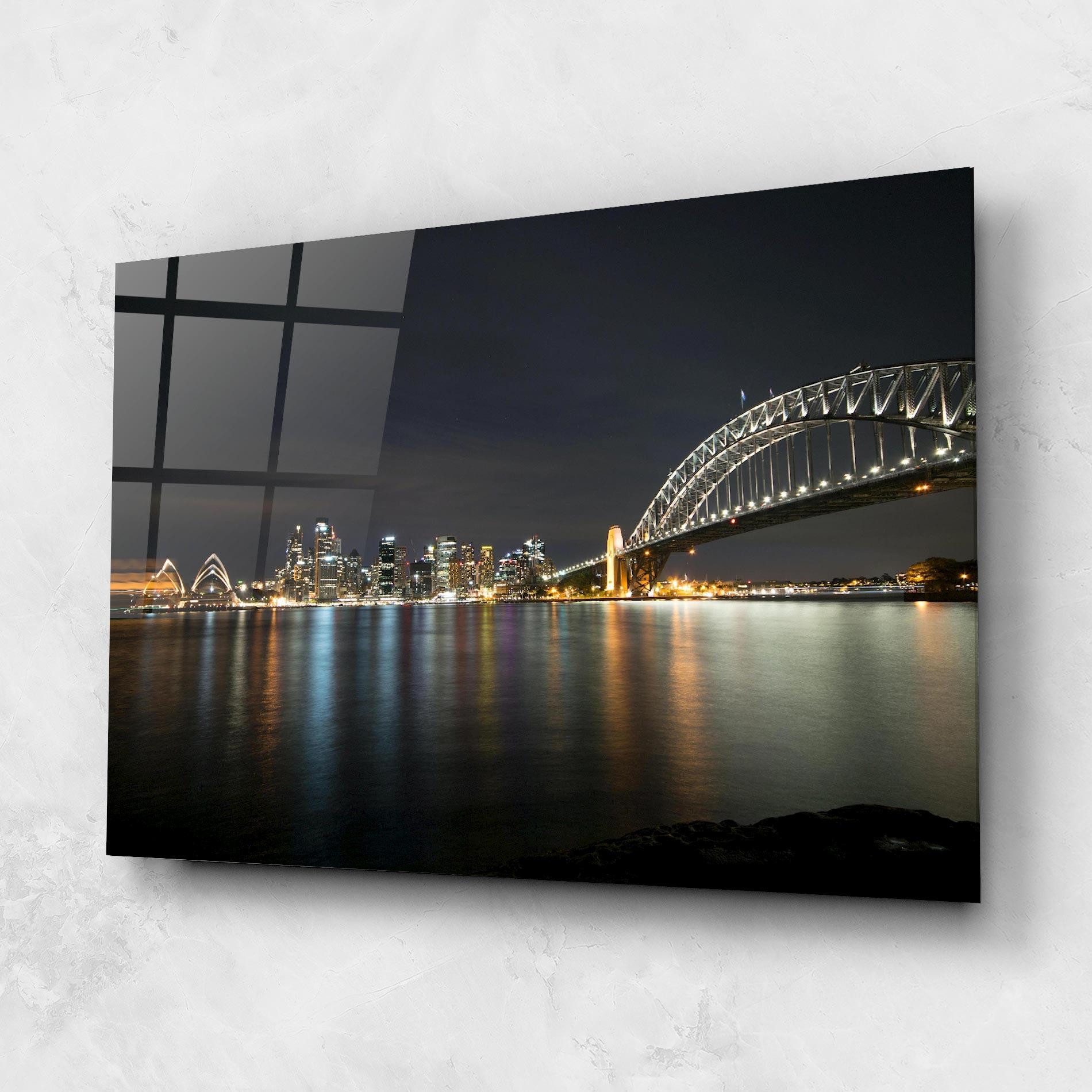 Tablou Sticla Harbour Bridge mockup 1