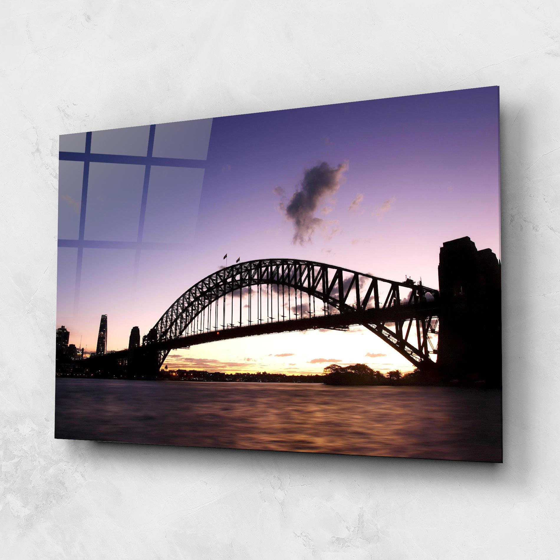 Tablou Sticla Purple Sky Sydney mockup 1