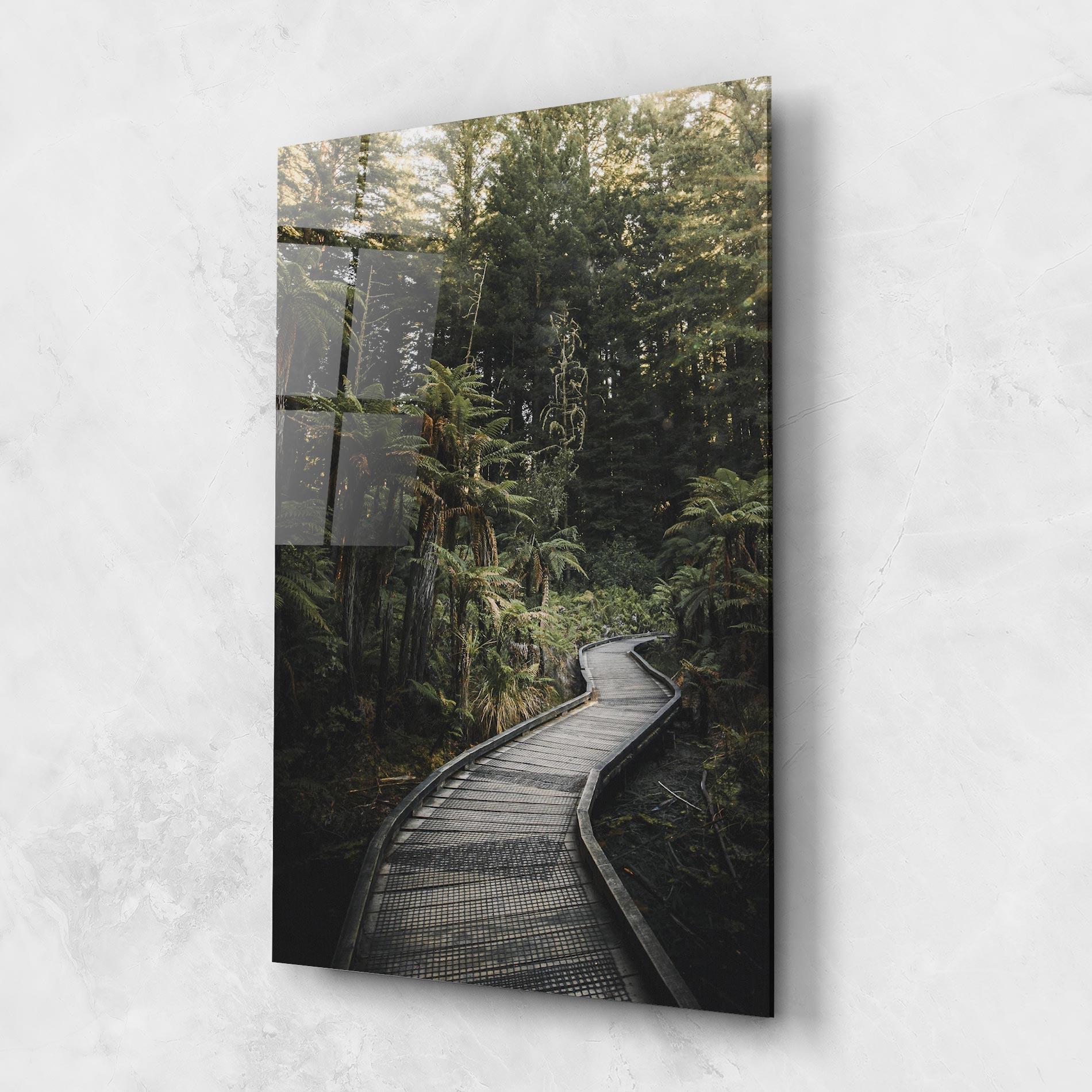 Tablou Sticla Forest Path View mockup 1