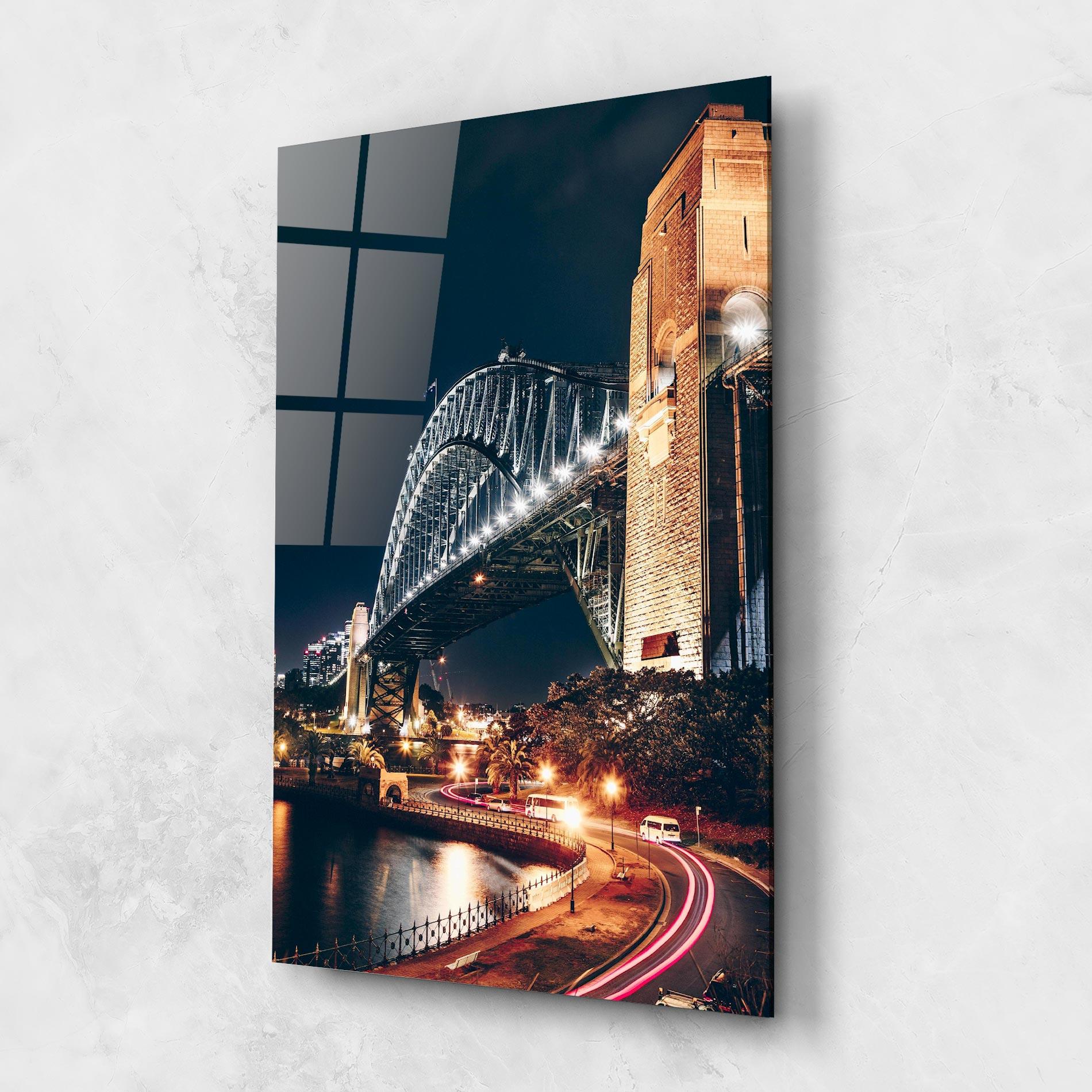 Tablou Sticla Sydney Harbour Bridge mockup 1