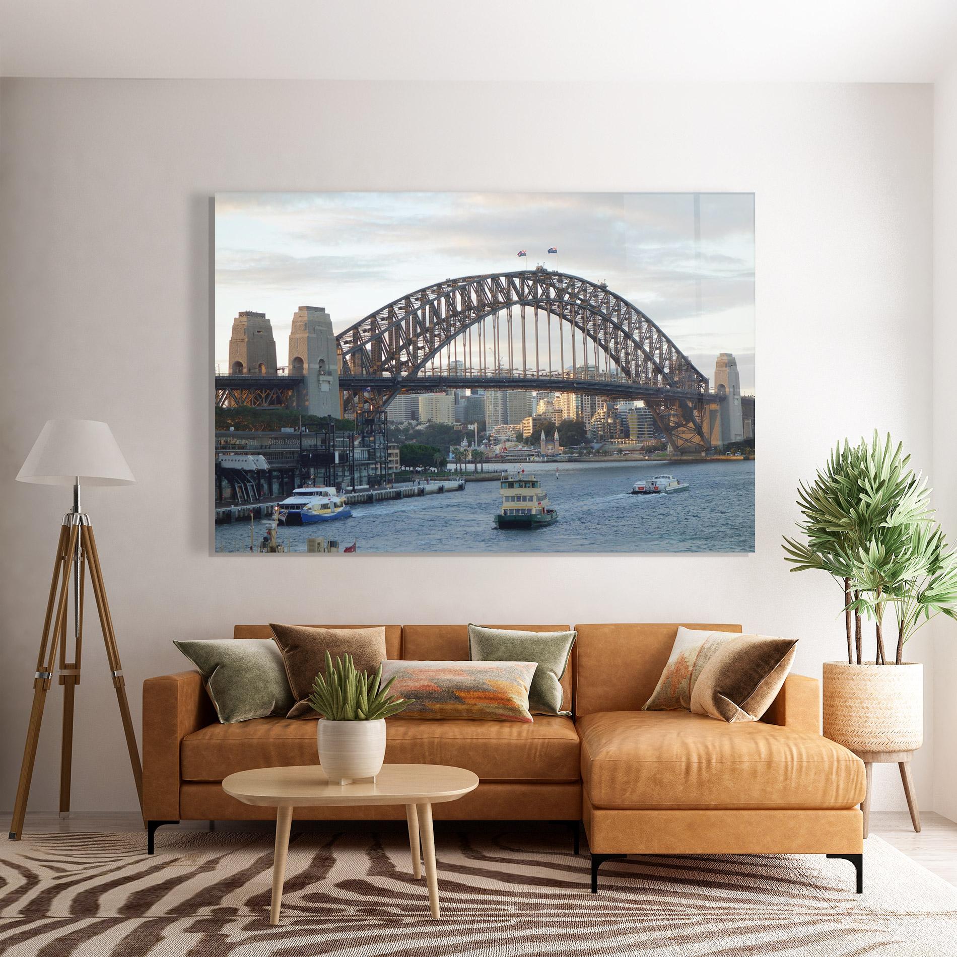 Tablou Sticla Harbour Bridge View mockup 7
