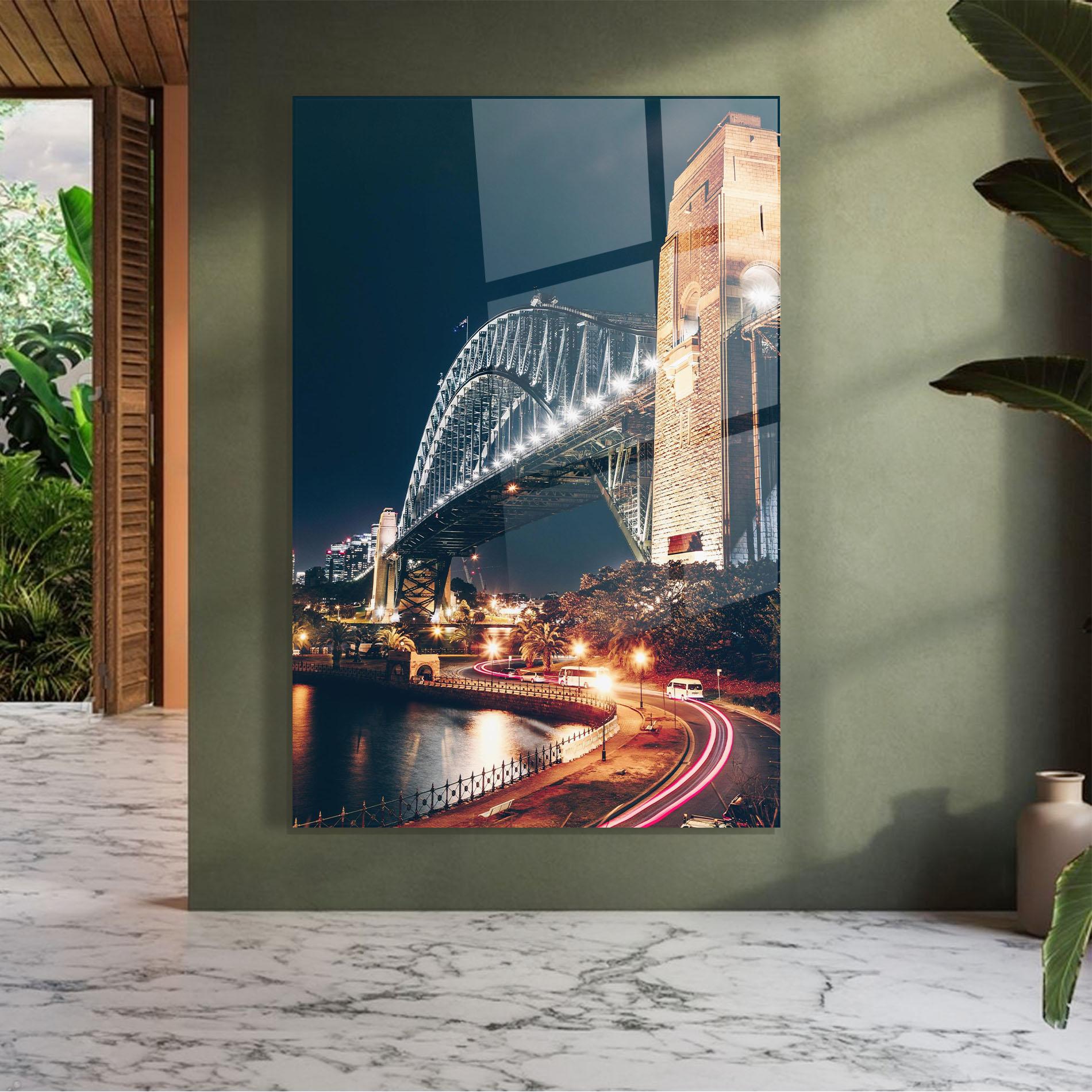 Tablou Sticla Sydney Harbour Bridge mockup 7