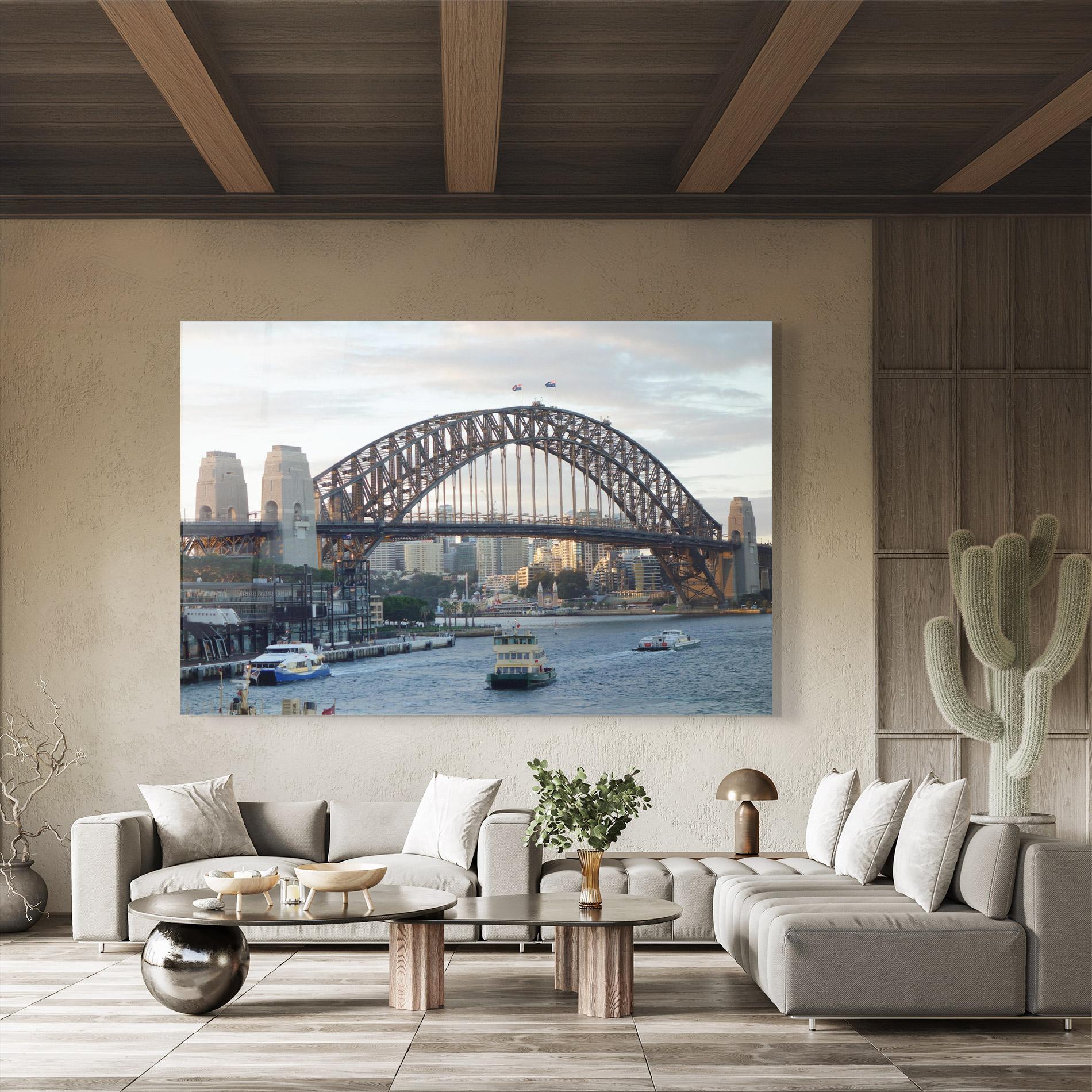 Tablou Sticla Harbour Bridge View mockup 8