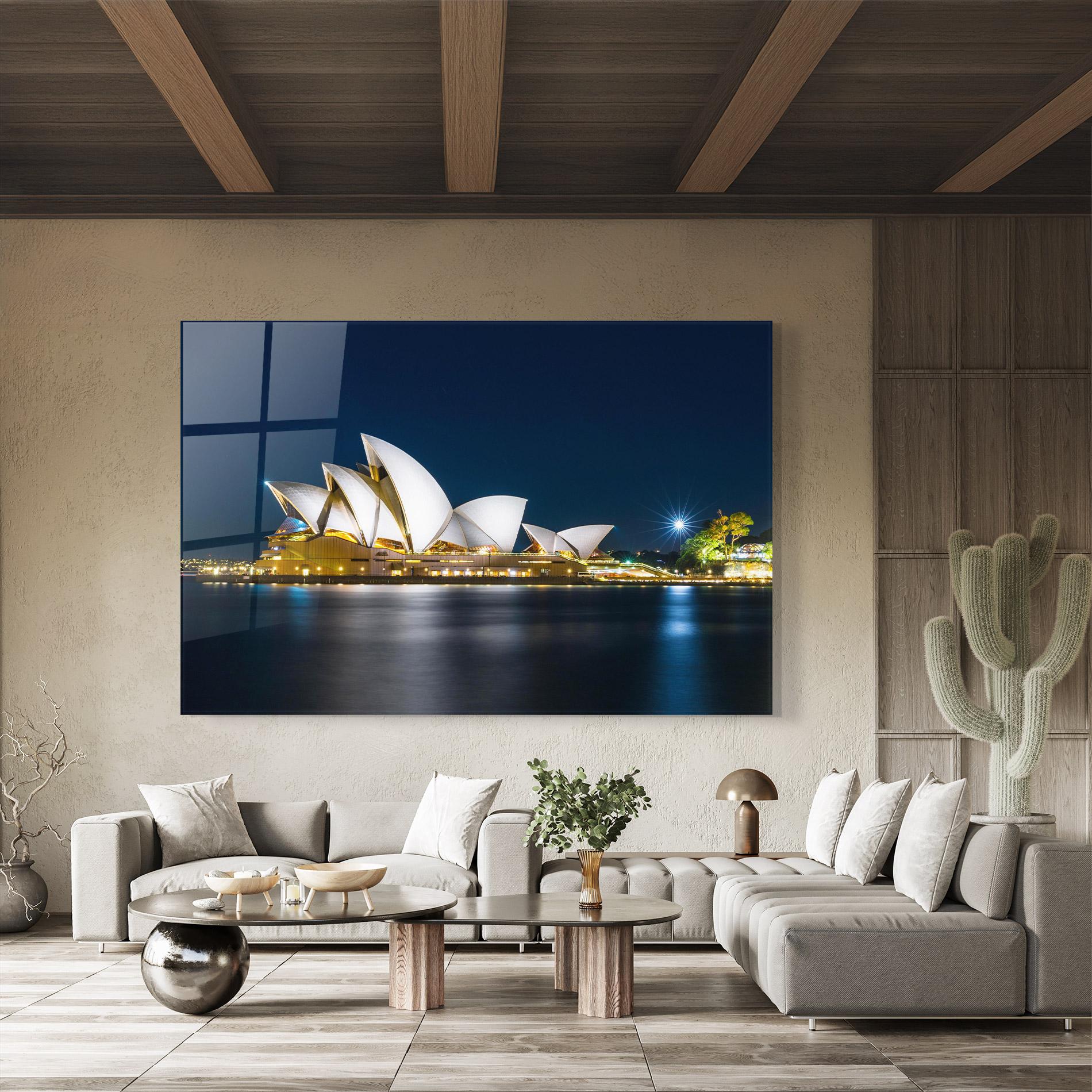 Tablou Sticla Shiny Opera House mockup 8