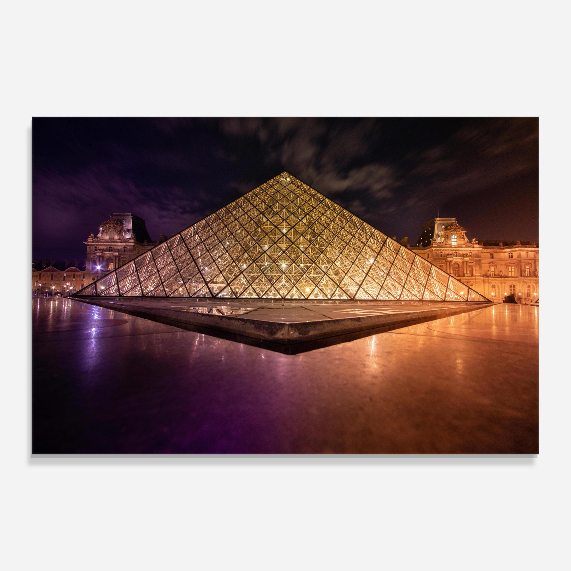Tablou Sticla Louvre Museum Light mockup 0