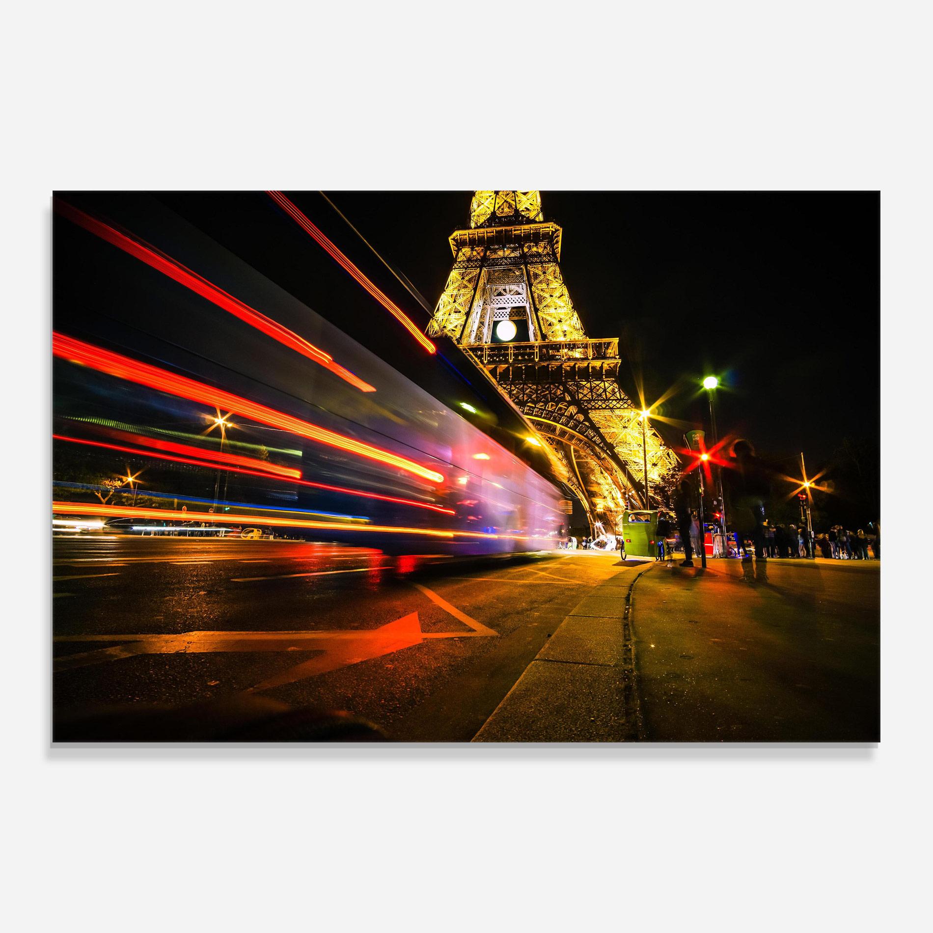 Tablou Sticla Paris Moving Light mockup 0