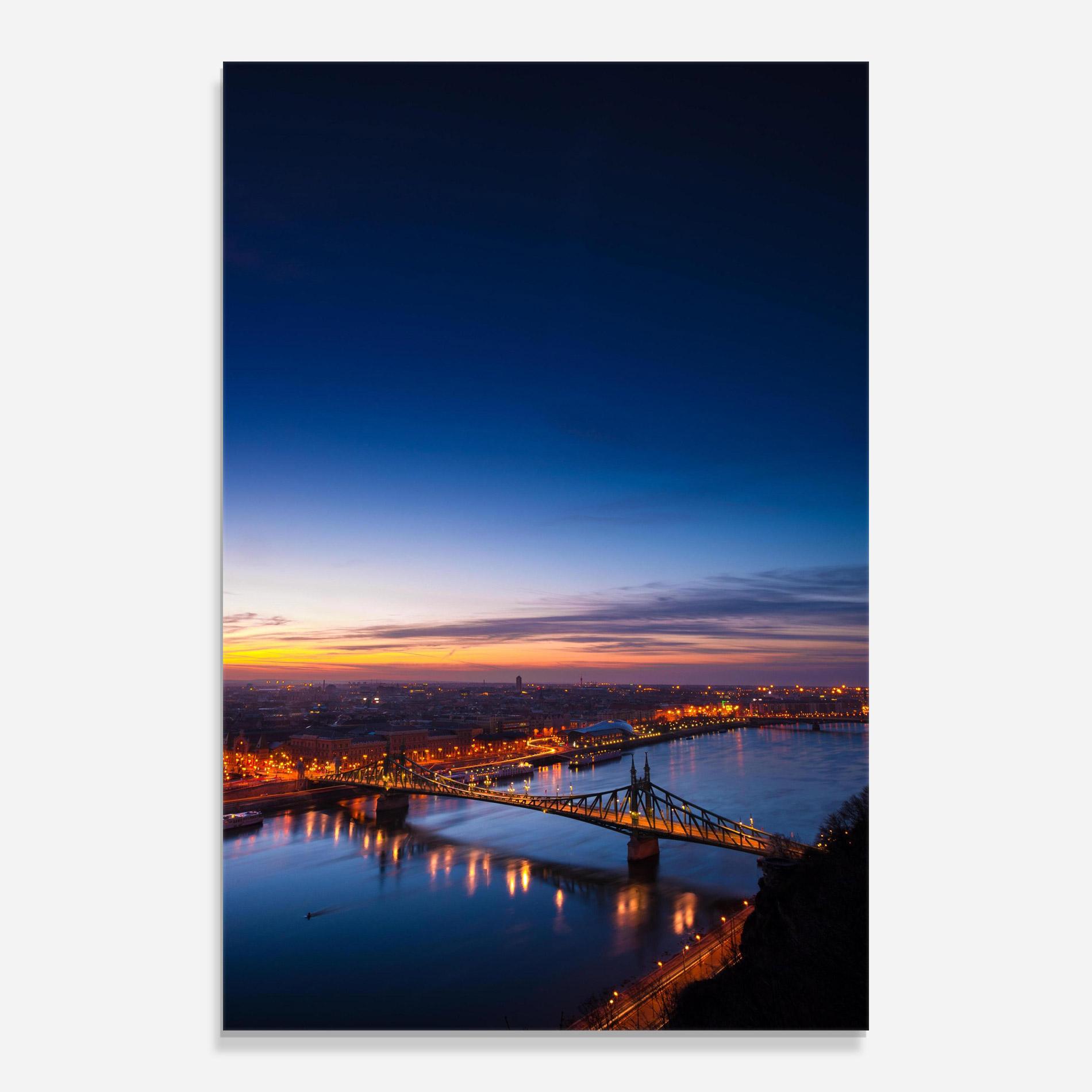 Tablou Sticla Budapest Sunset mockup 0