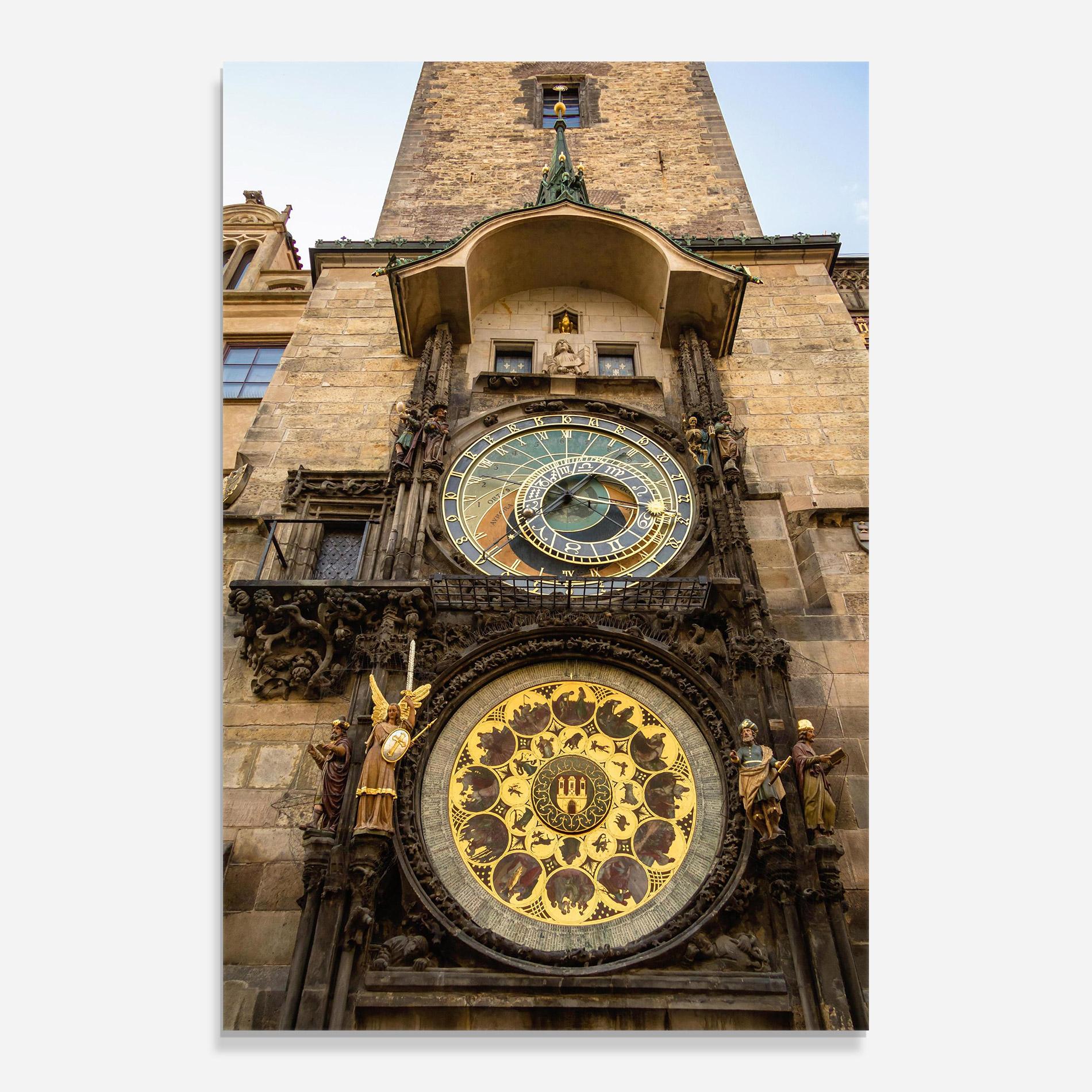Tablou Sticla Prague Clock mockup 0
