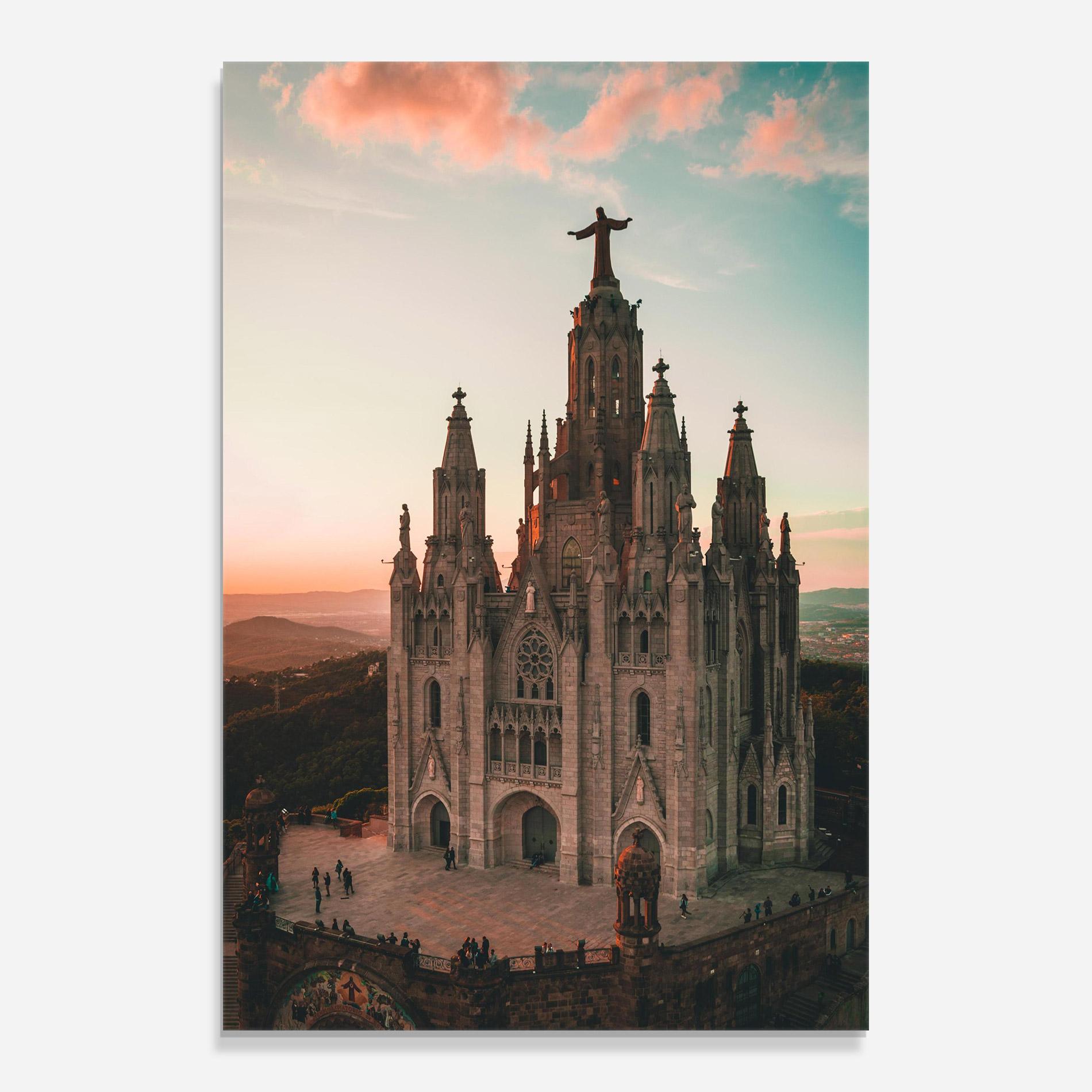 Tablou Sticla Tibidabo Barcelona mockup 0