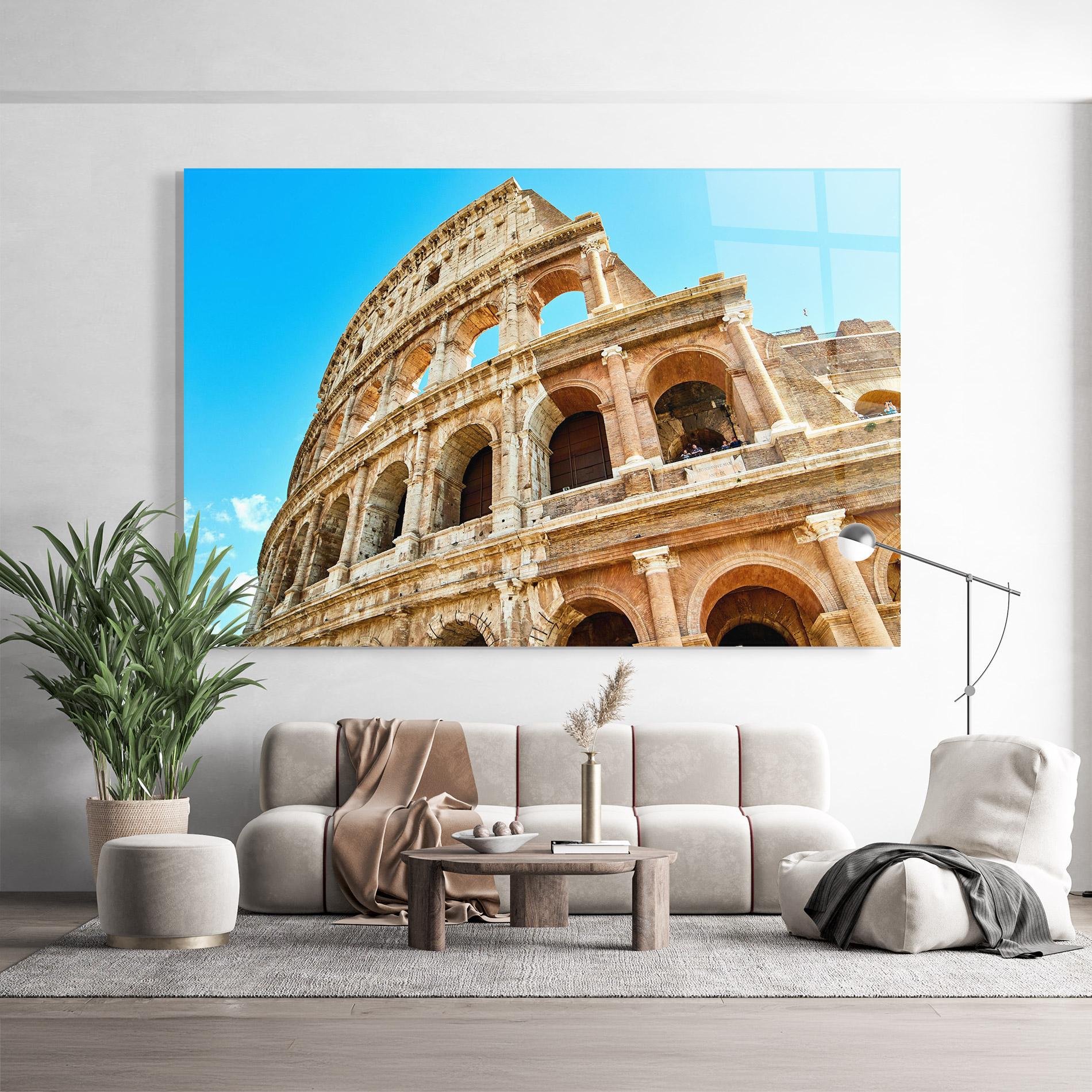 Tablou Sticla Close Colosseum mockup 9