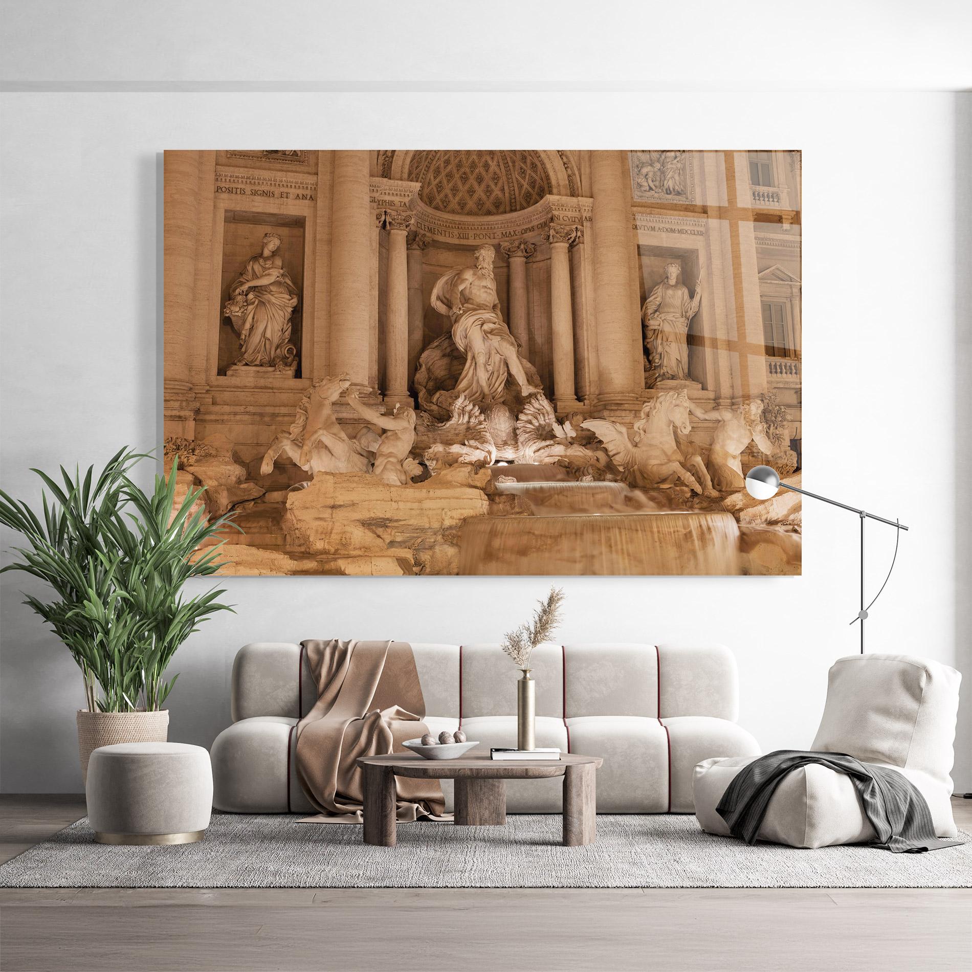 Tablou Sticla Fontana Di Trevi mockup 9
