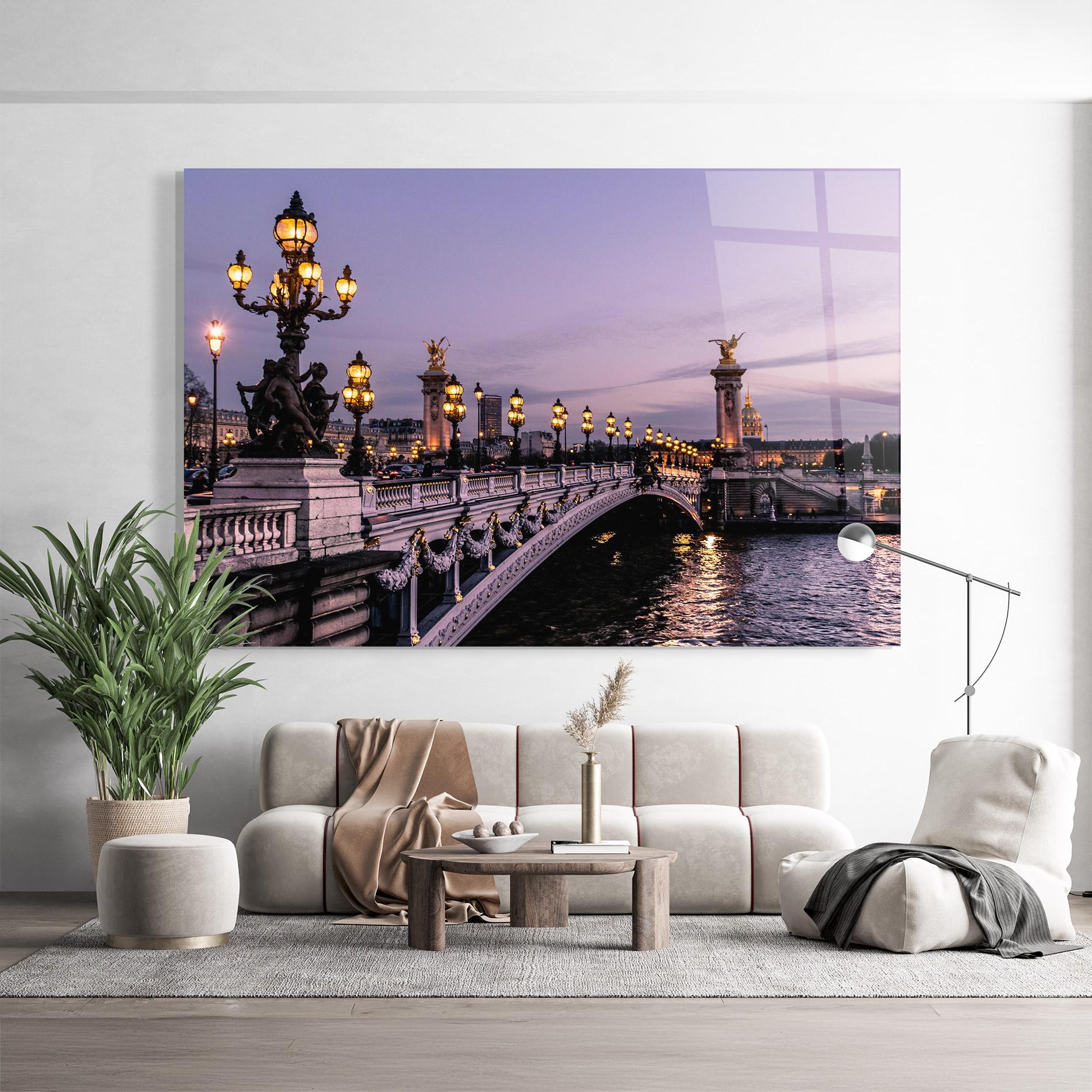 Tablou Sticla Paris Bidge mockup 9