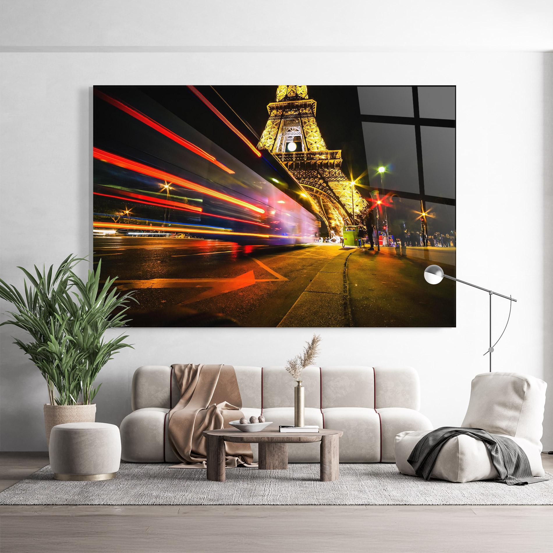 Tablou Sticla Paris Moving Light mockup 9