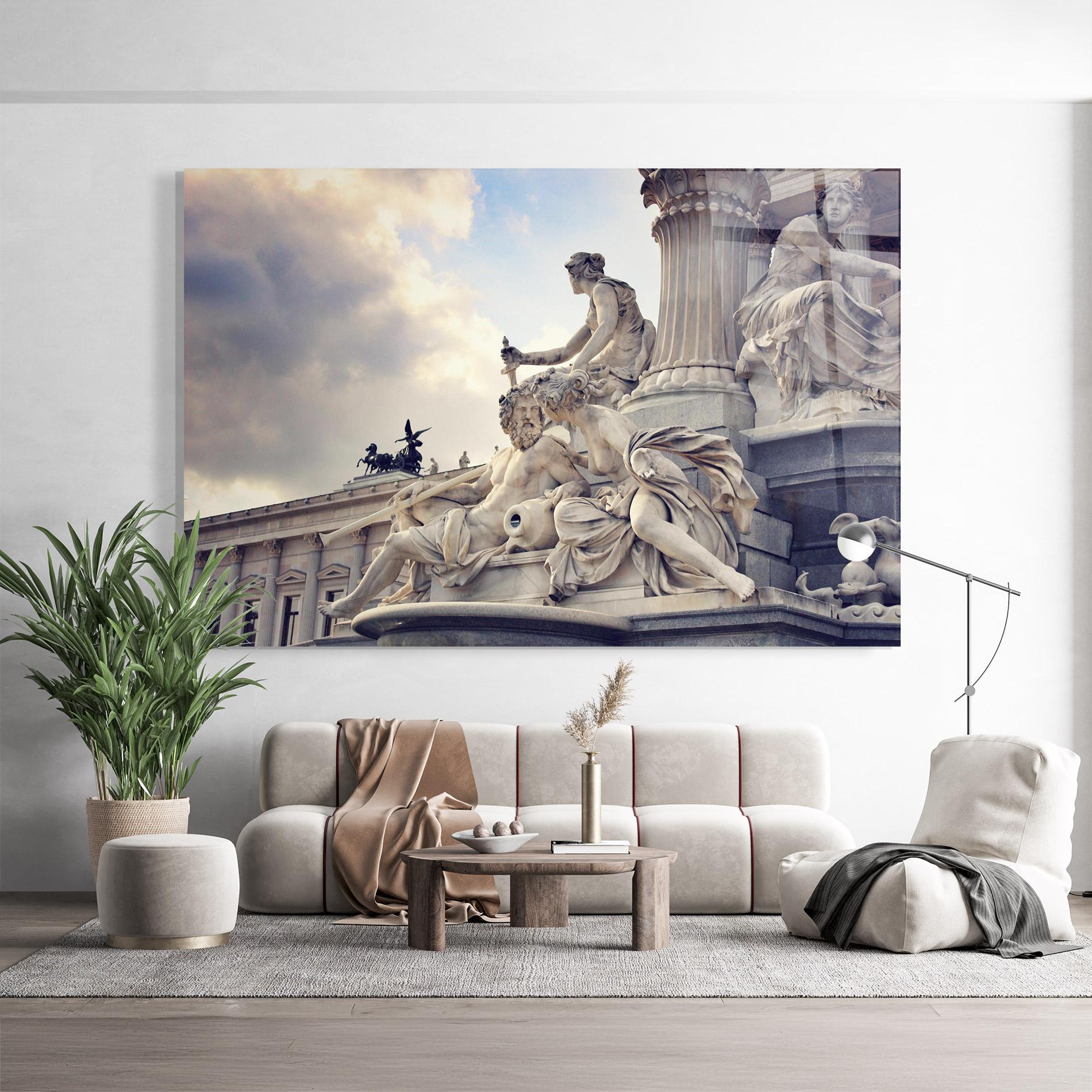 Tablou Sticla Vienna Statue mockup 9