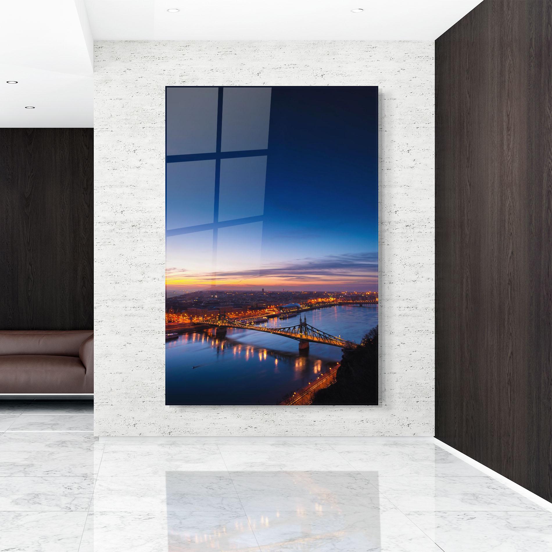 Tablou Sticla Budapest Sunset mockup 9