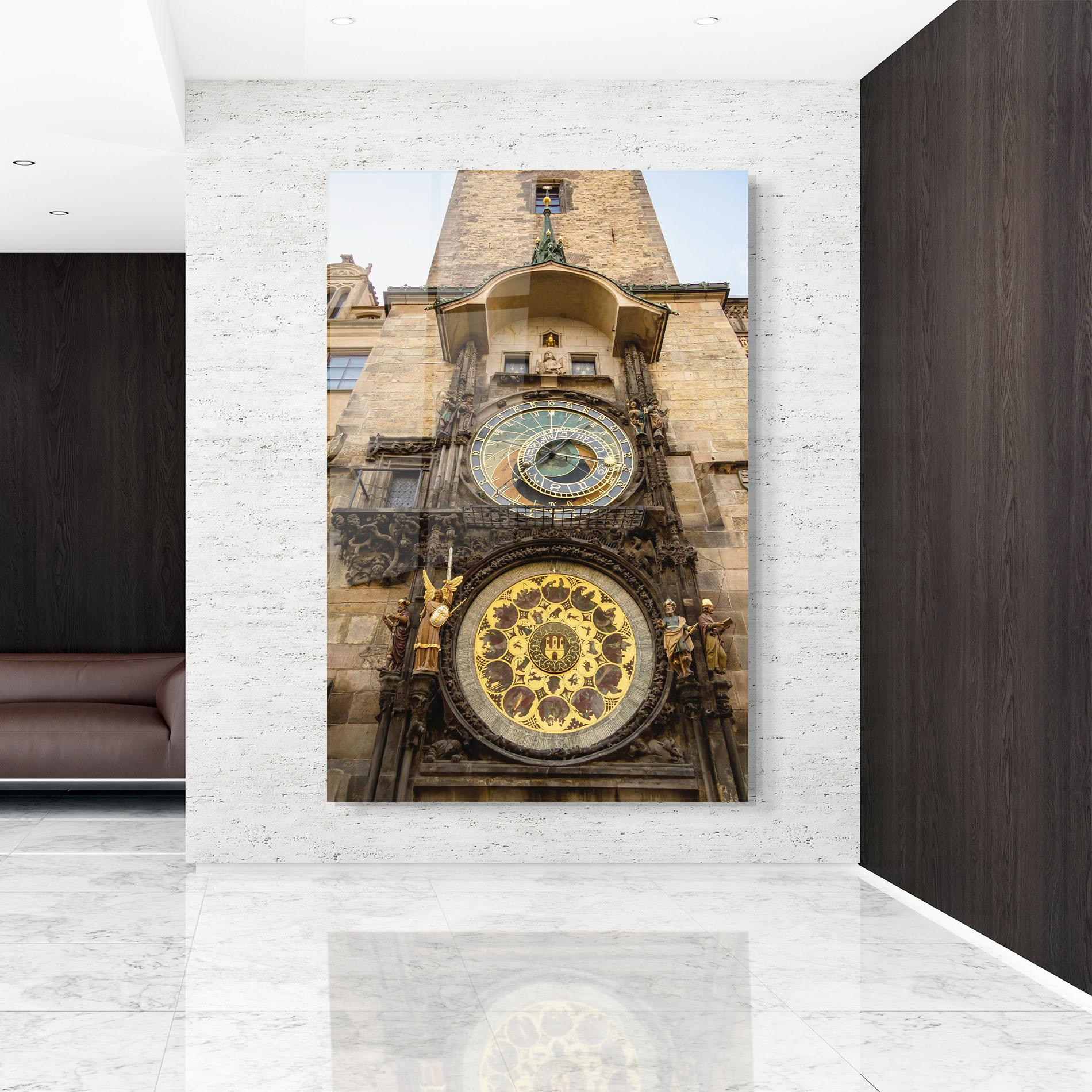 Tablou Sticla Prague Clock mockup 9